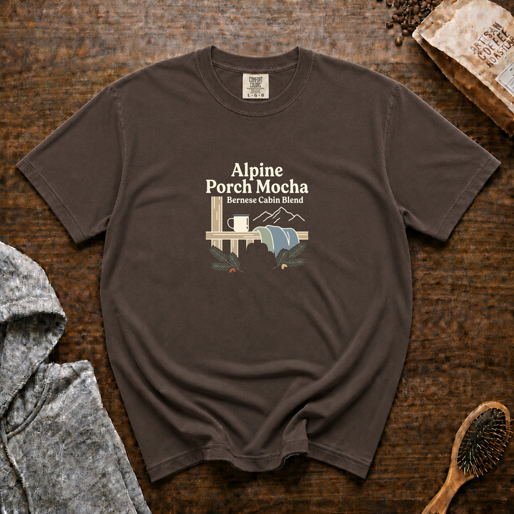 Alpine Porch Mocha T-Shirt — Espresso