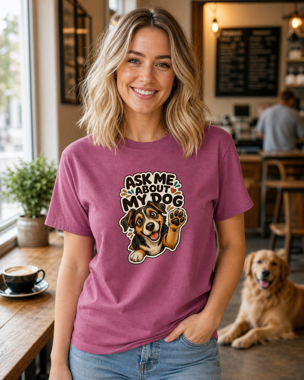 Ask Me About My Dog T-Shirt | Funny Dog Lover Tee