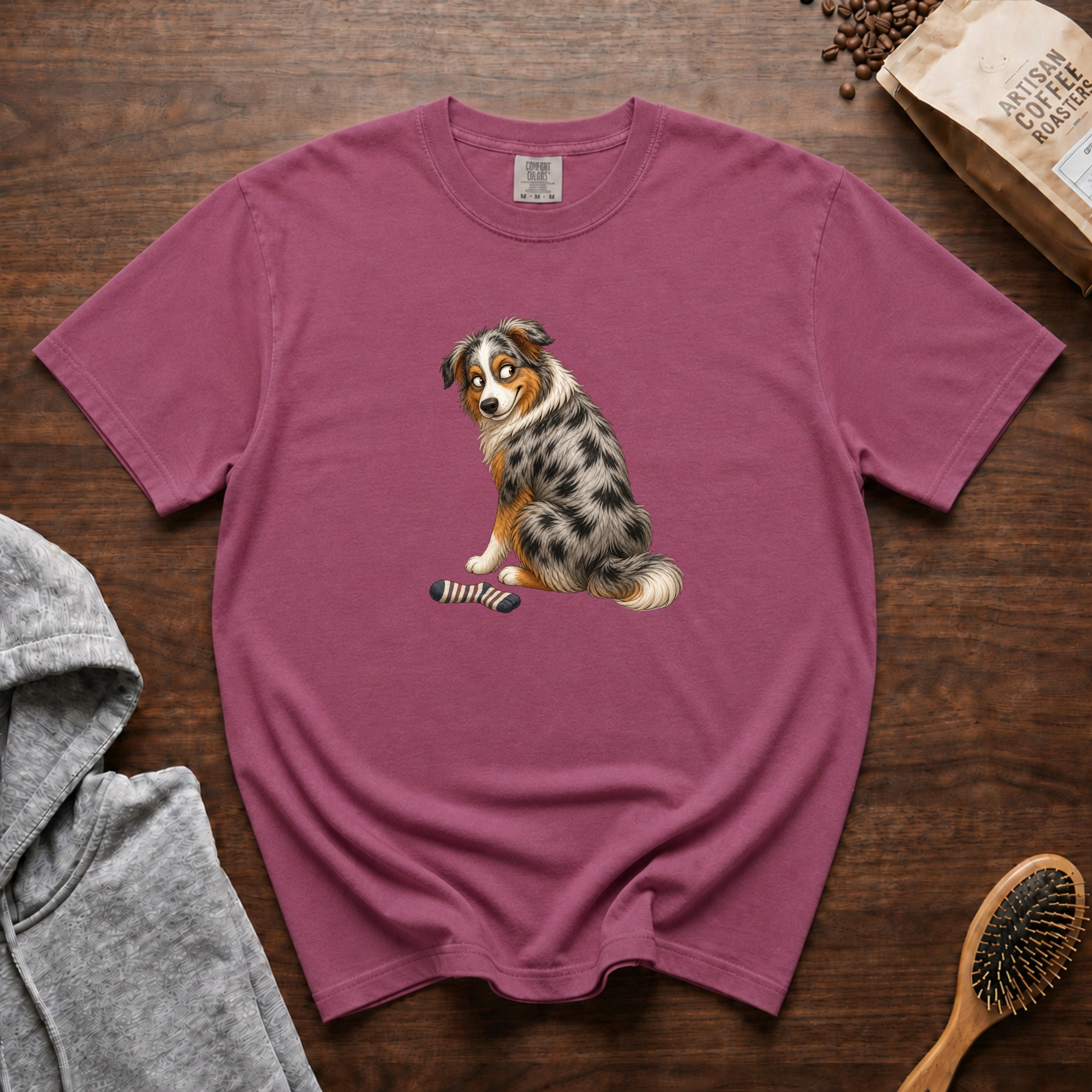 Aussie Side Eye T-Shirt — Berry