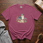 Australian Shepherd Blue Merle Morning Map 1 T-Shirt — Berry