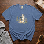 Australian Shepherd Blue Merle Morning Map 1 T-Shirt — Blue Jean