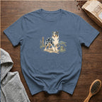 Australian Shepherd Blue Merle Morning Map T-Shirt — Blue Jean