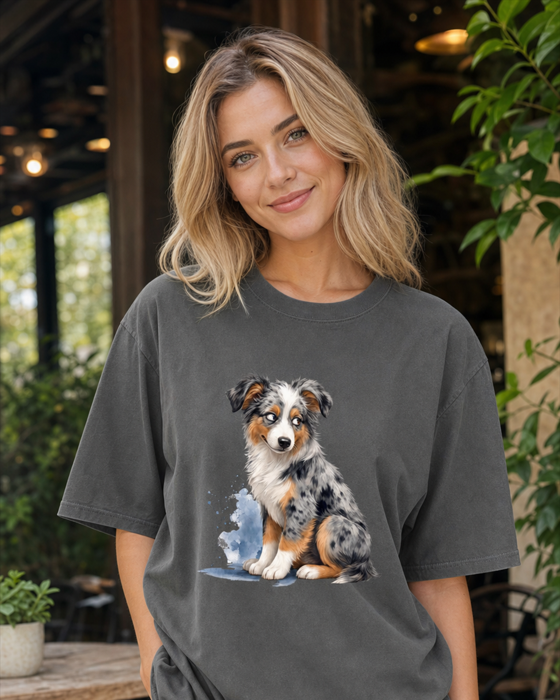 Australian Shepherd Side Eye T-Shirt | Funny Aussie Dog Tee