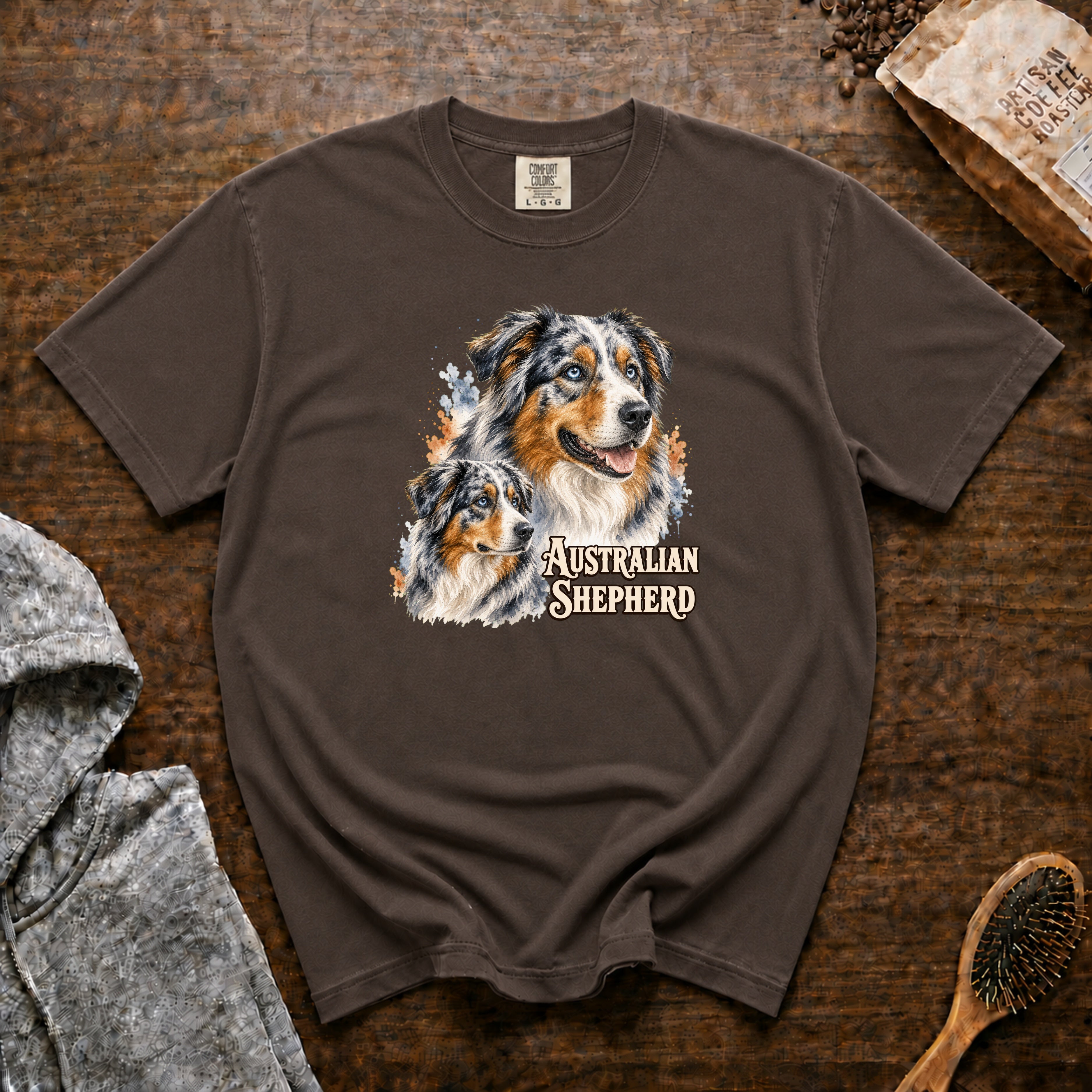 Australian Shepherd T-Shirt — Espresso