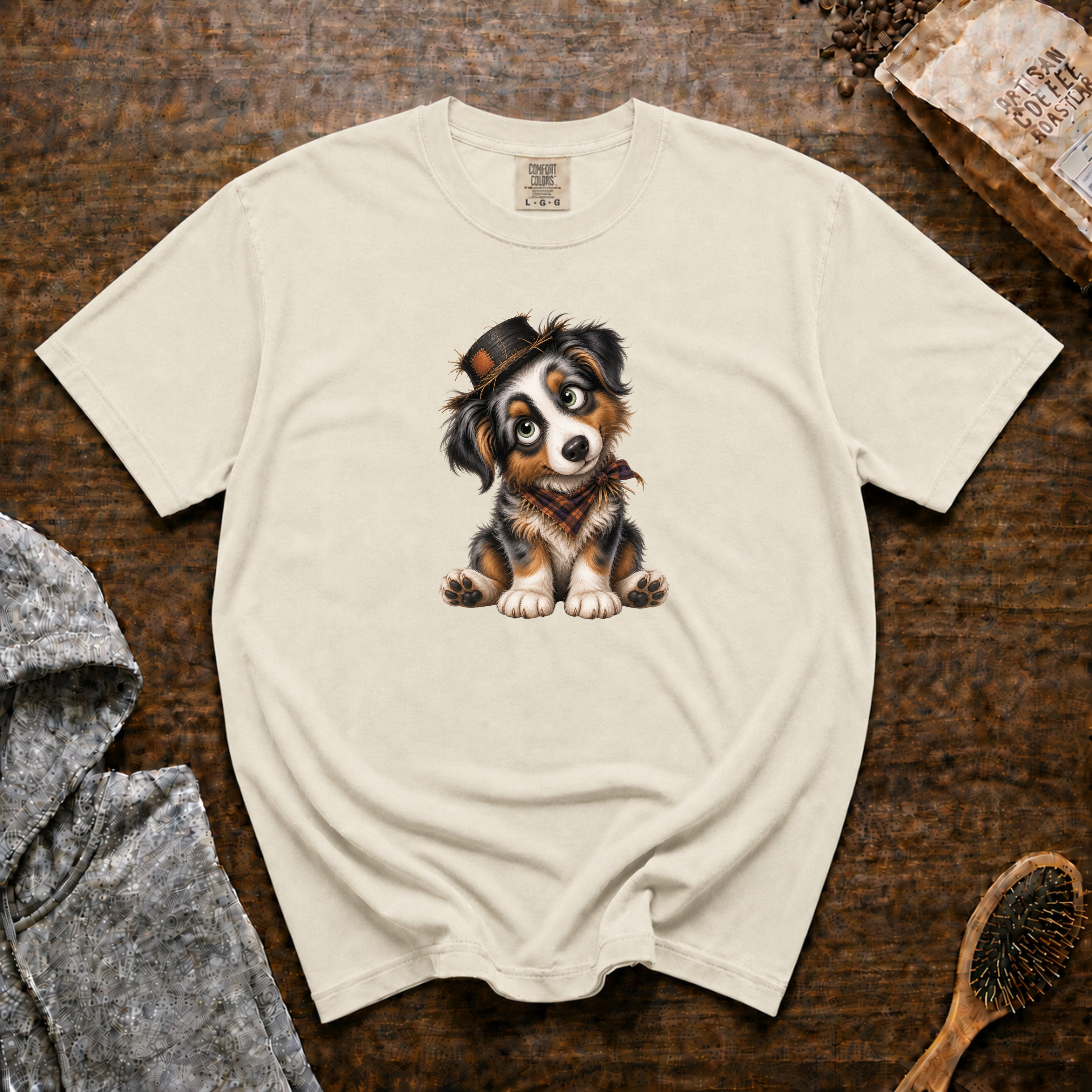 Australian Shepherd T-Shirt — Ivory