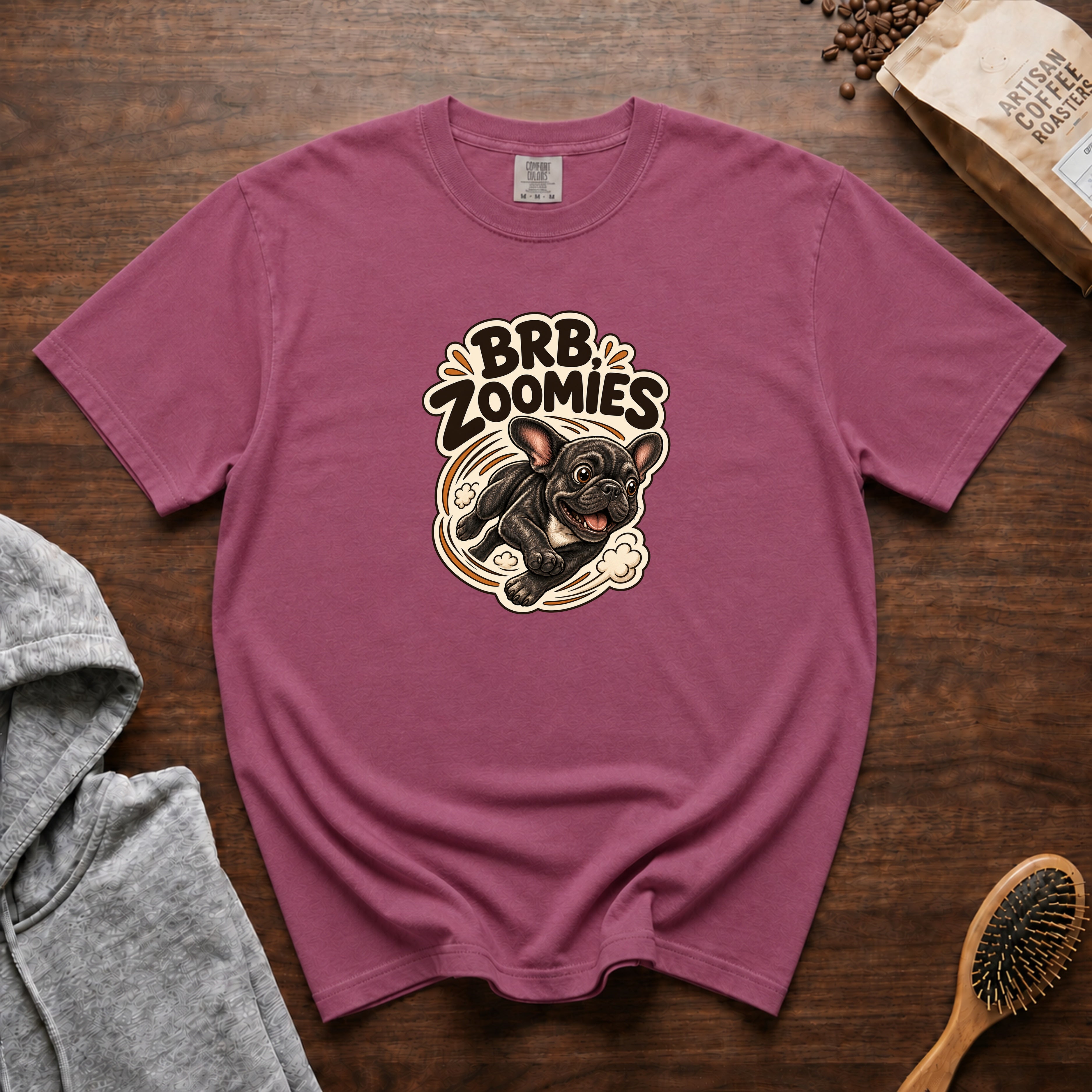 BRB Zoomies T-Shirt — Berry