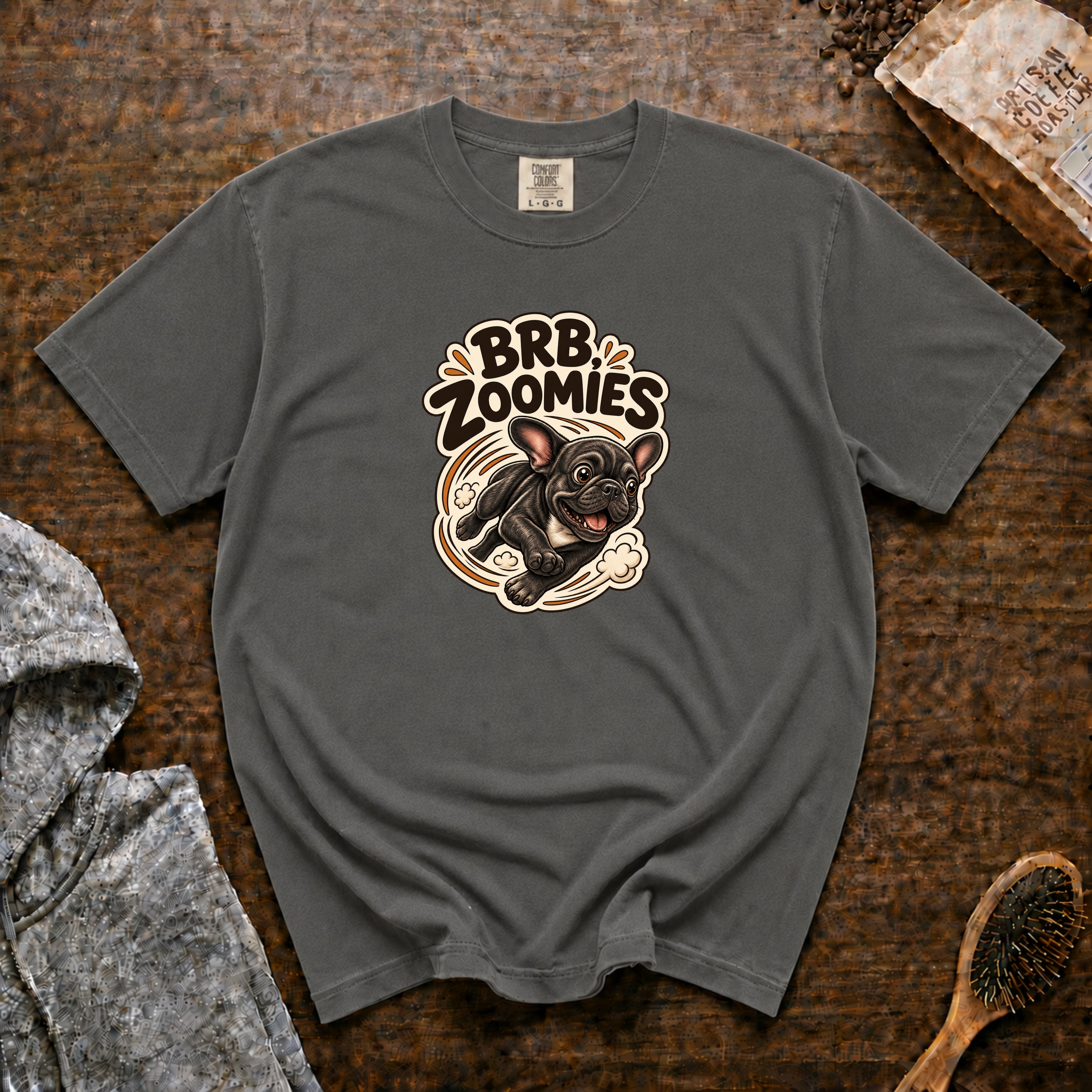 BRB Zoomies T-Shirt — Pepper