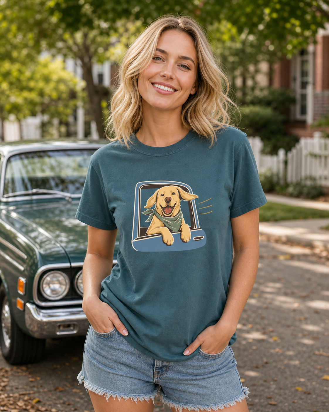 Backseat Copilot T-Shirt | Funny Dog Lover Car Ride Tee