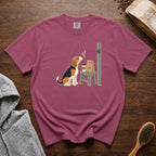 Bakery Door Beagle T-Shirt — Berry