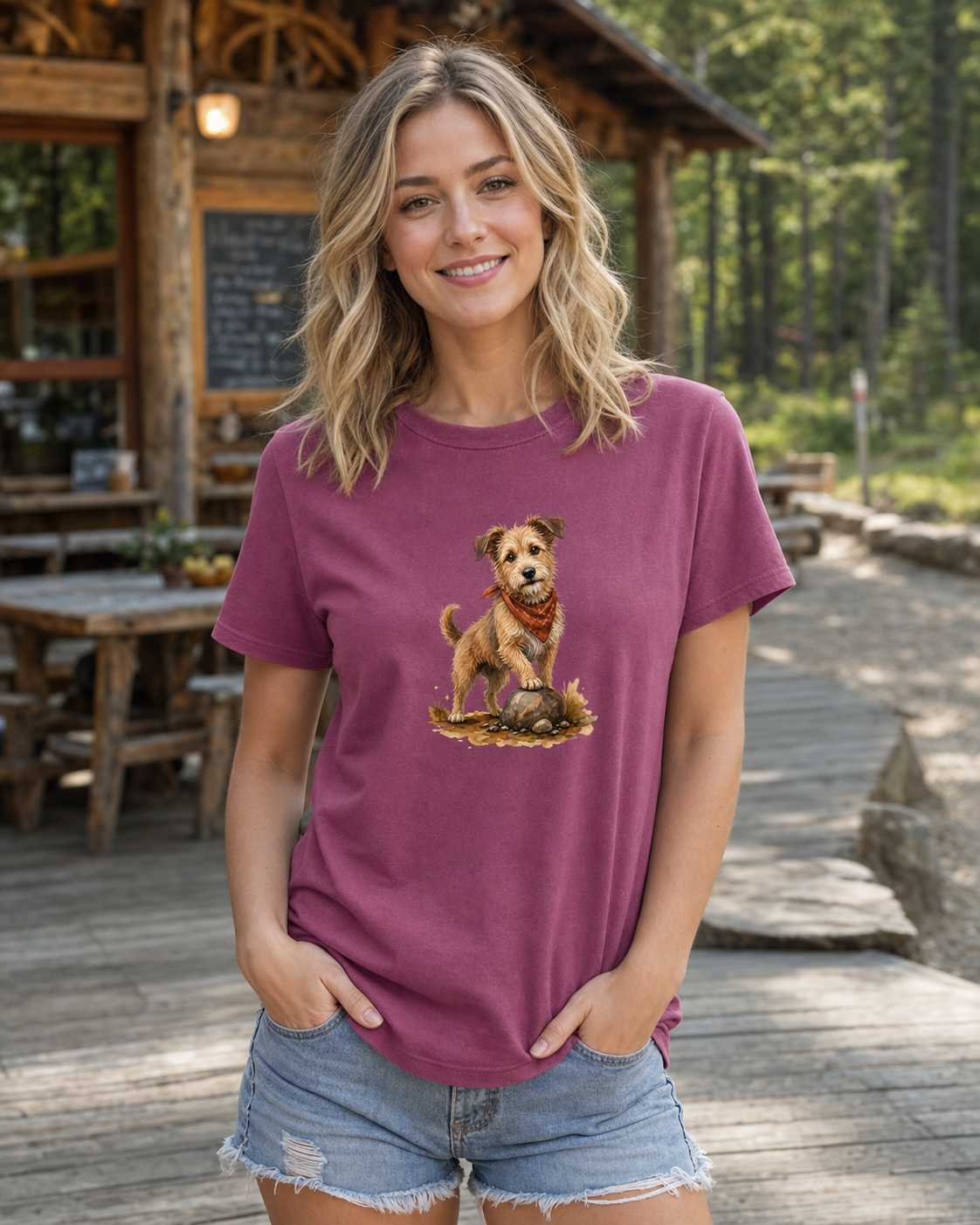 Bandana Adventurer T-Shirt | Dog Lover Adventure Tee