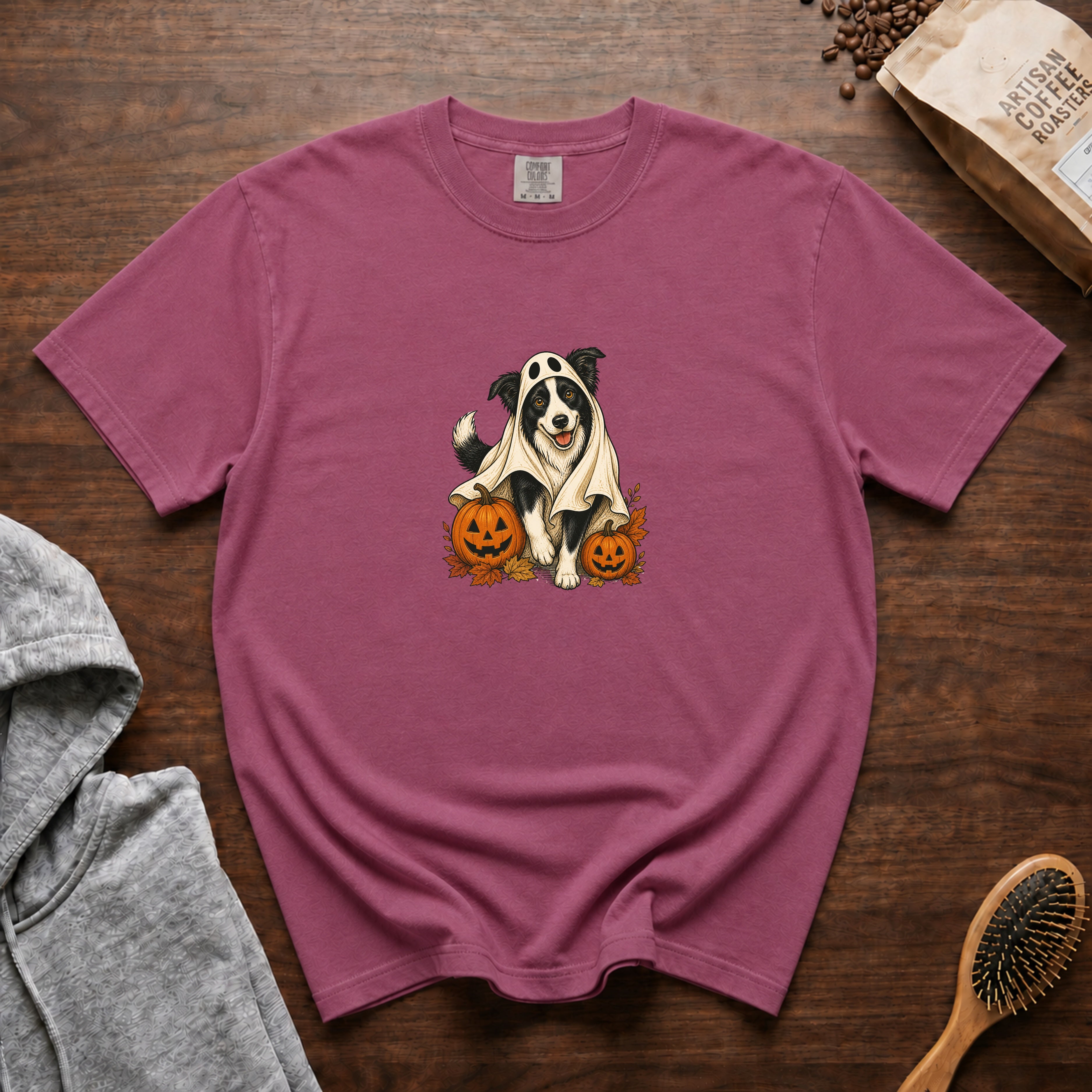 Barter Collie Halloween T-Shirt — Berry