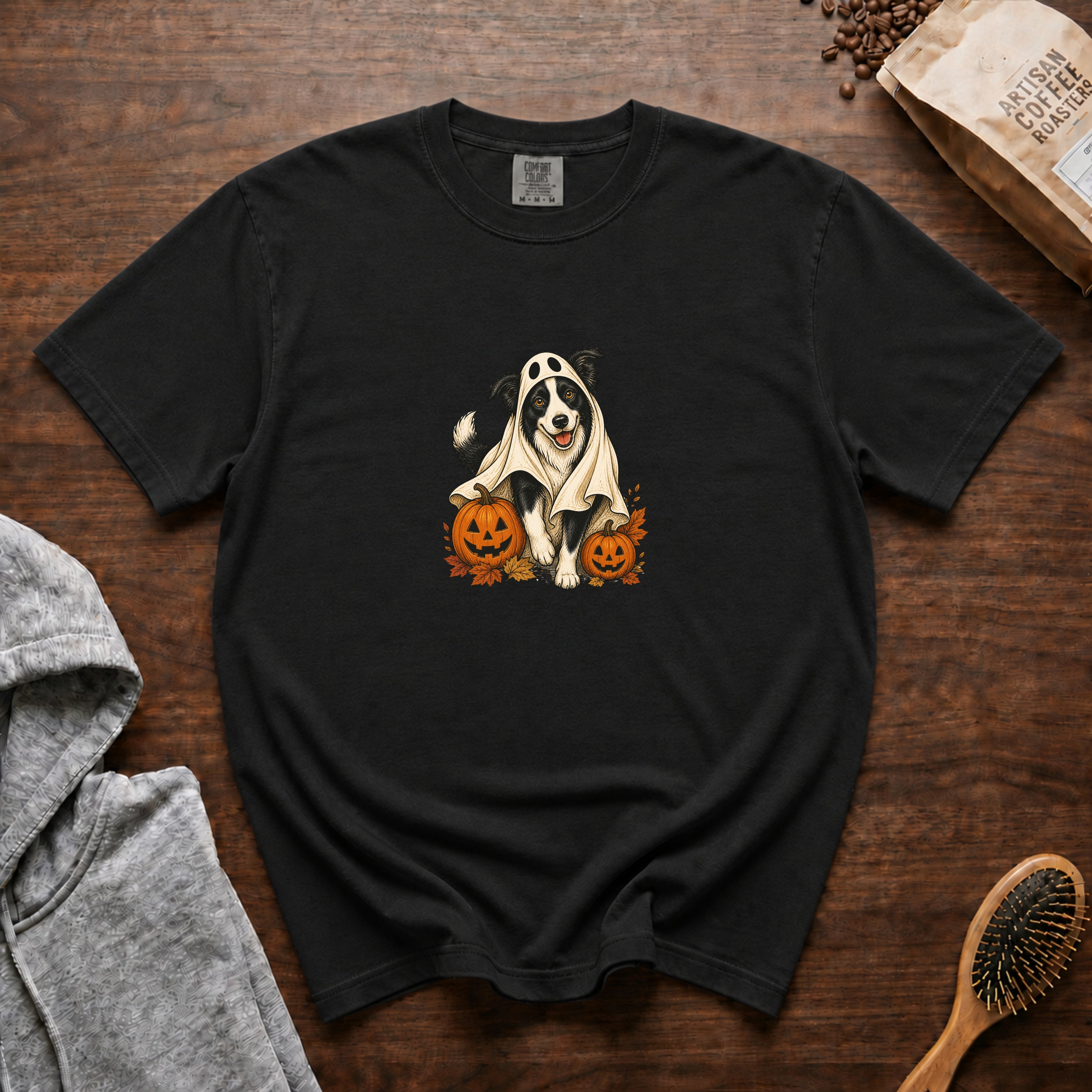 Barter Collie Halloween T-Shirt — Black