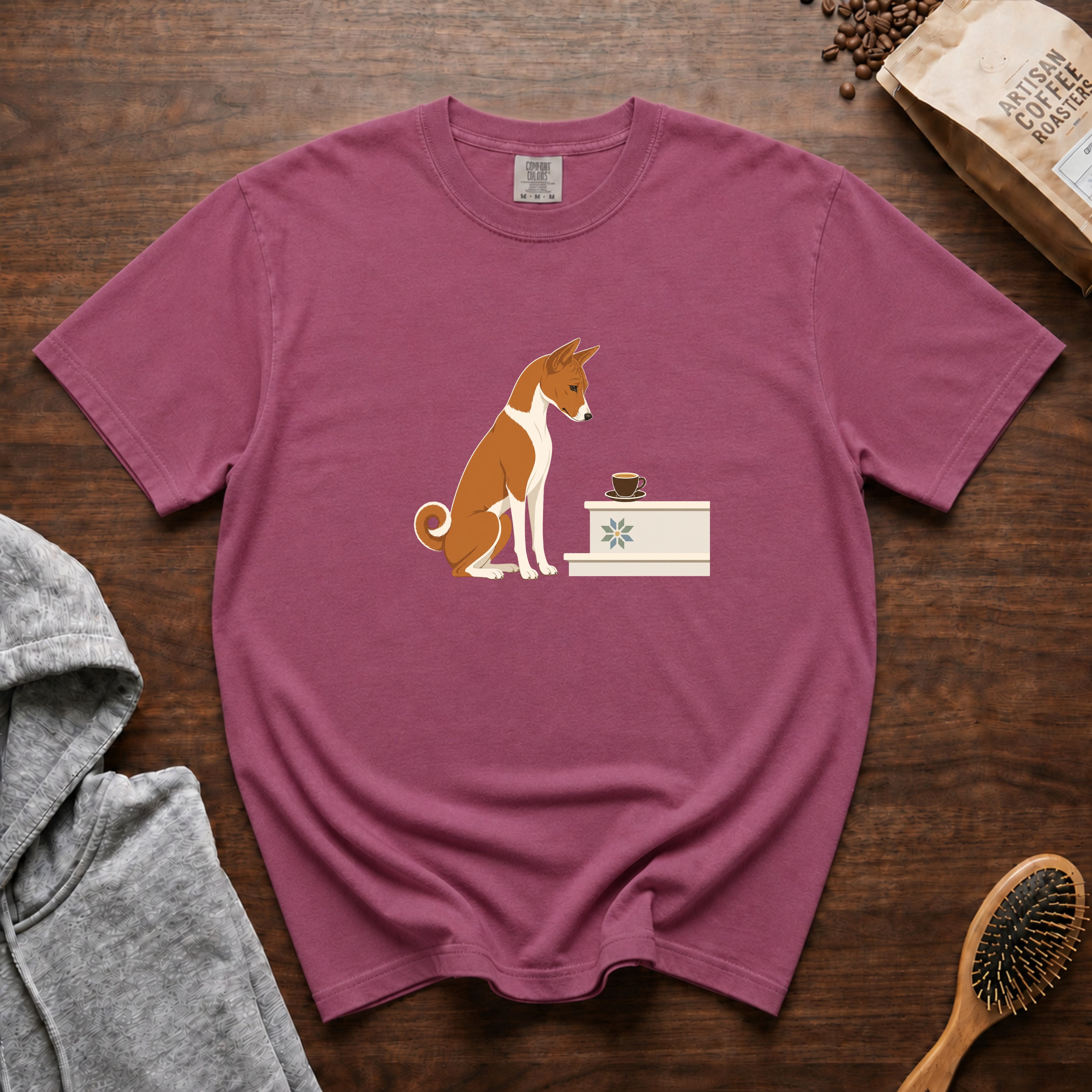 Basenji T-Shirt — Berry