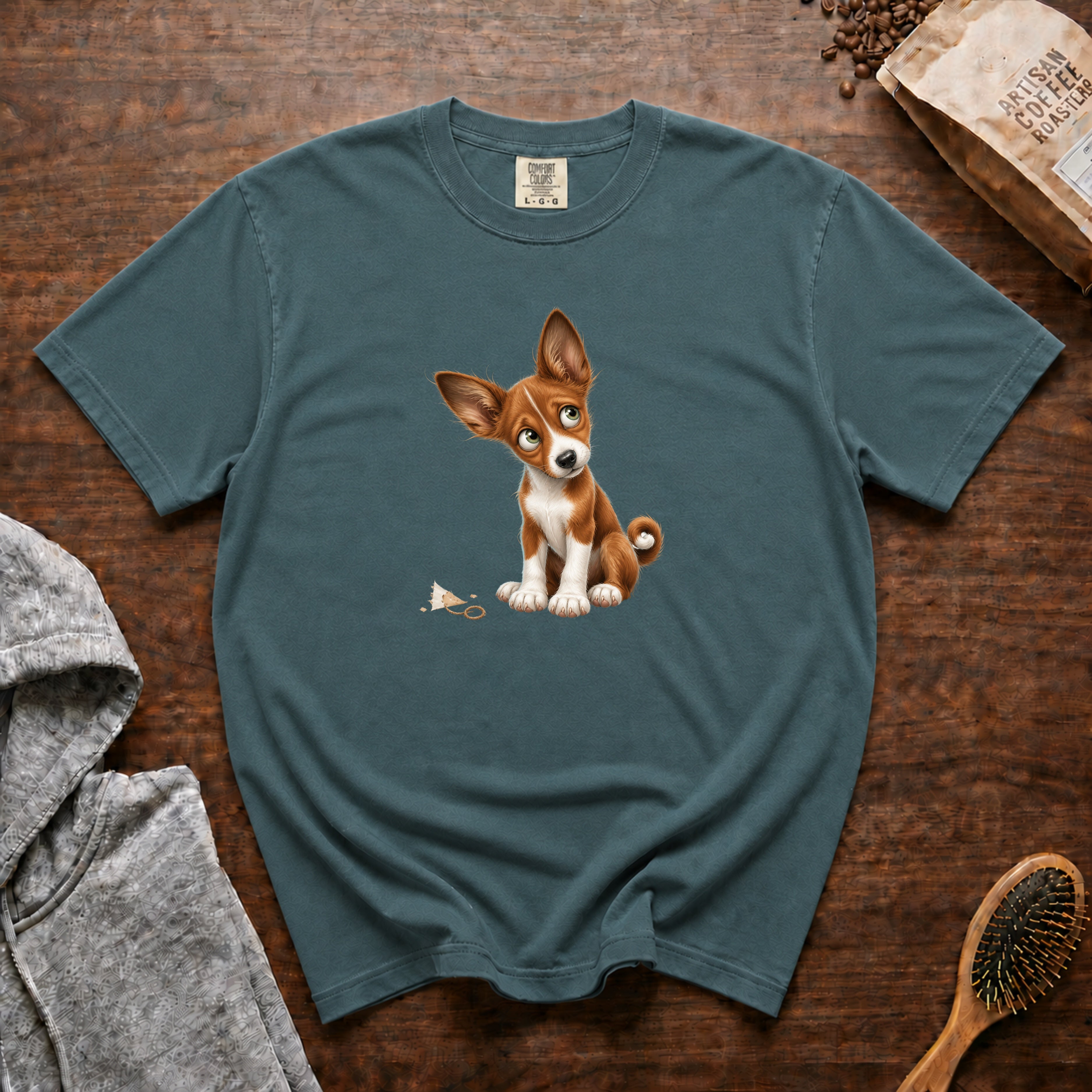 Basenji T-Shirt — Blue Spruce