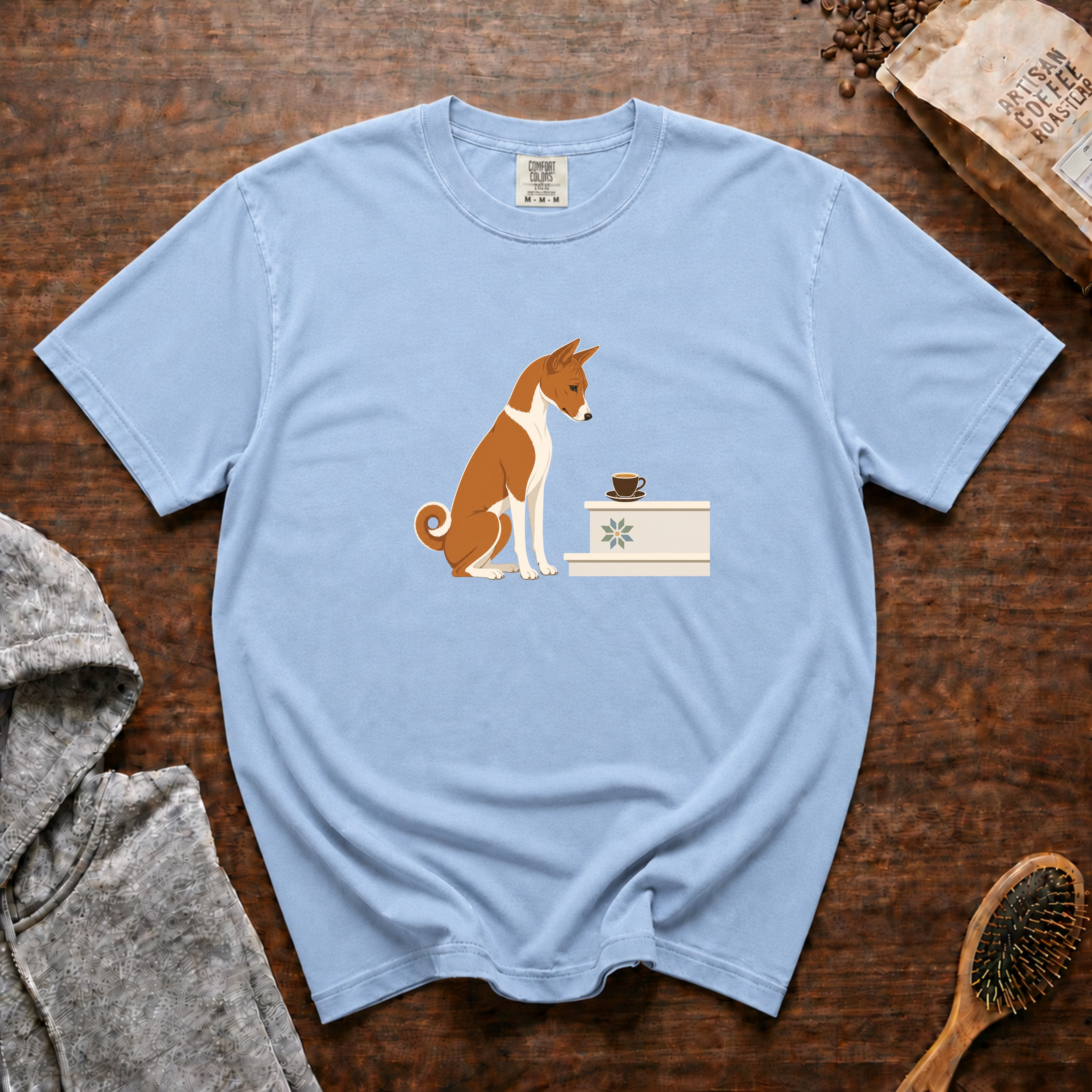 Basenji T-Shirt — Chambray