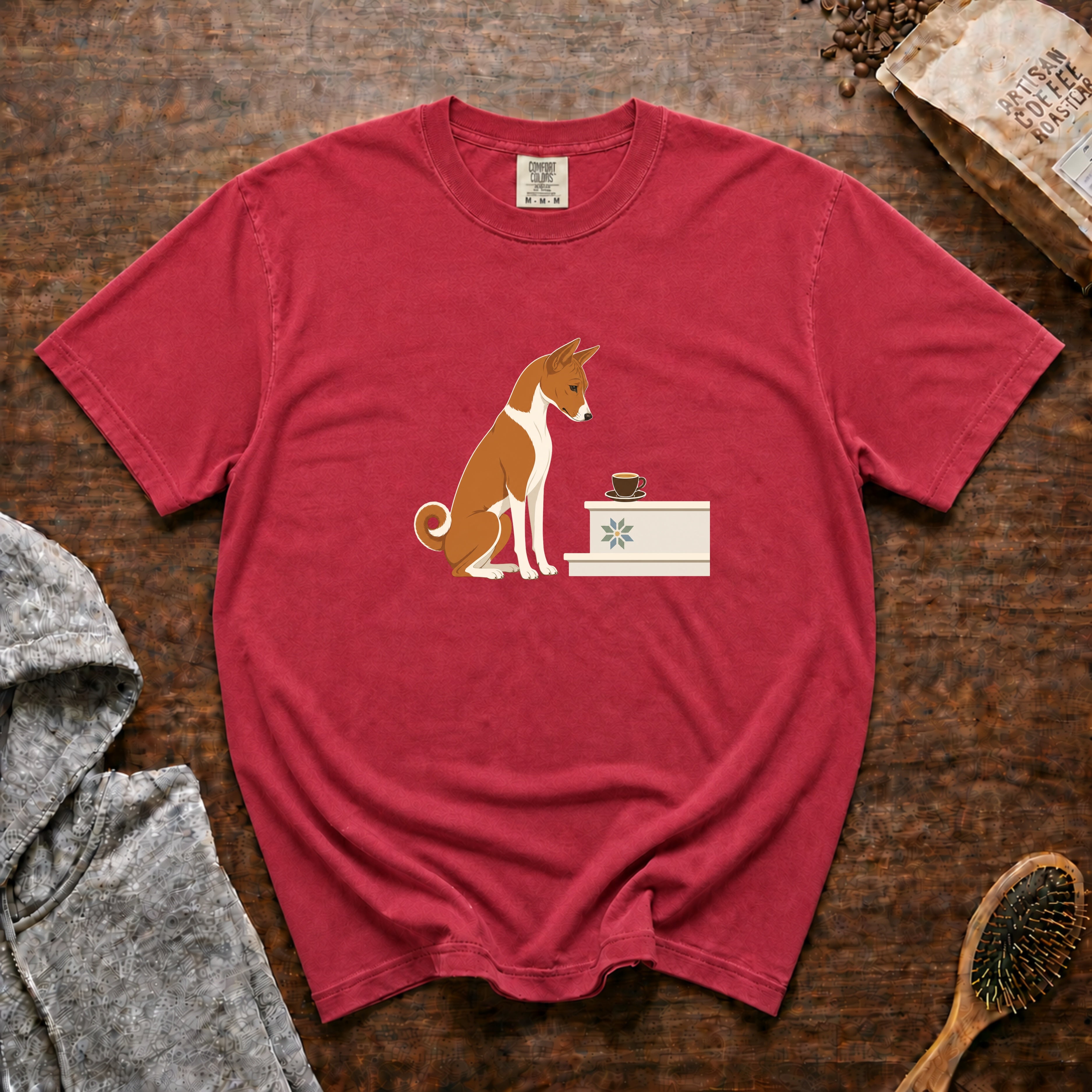 Basenji T-Shirt — Crimson