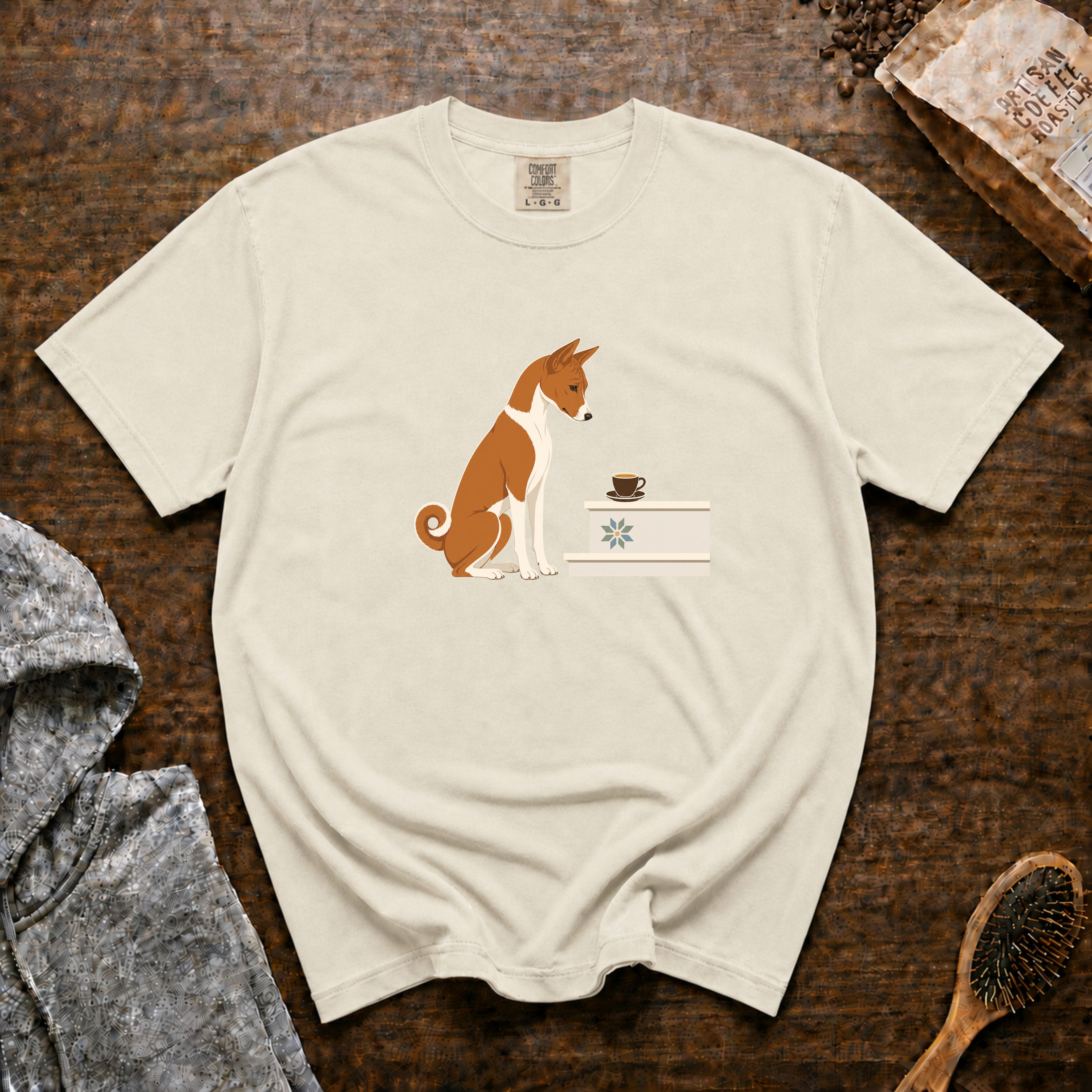 Basenji T-Shirt — Ivory