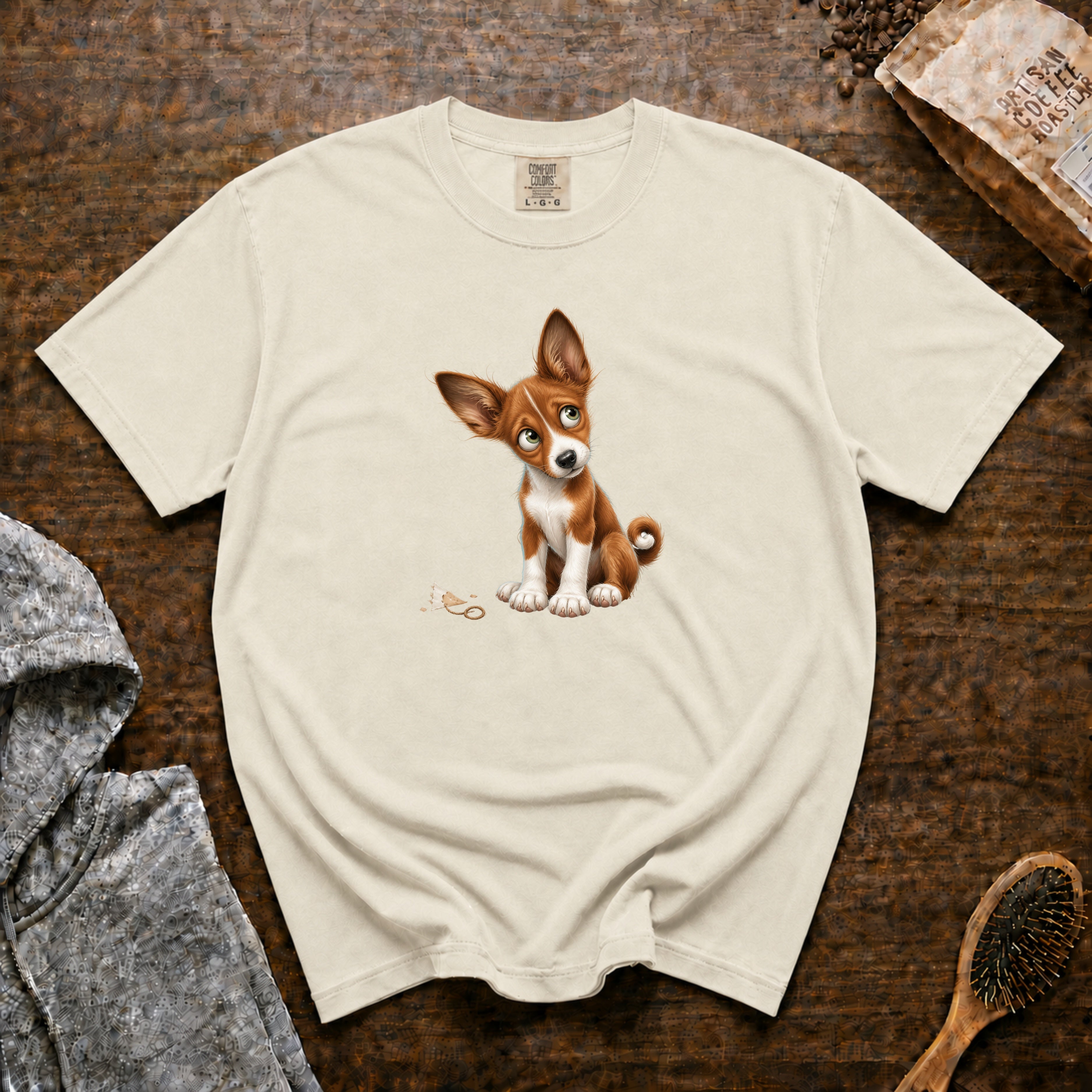 Basenji T-Shirt — Ivory