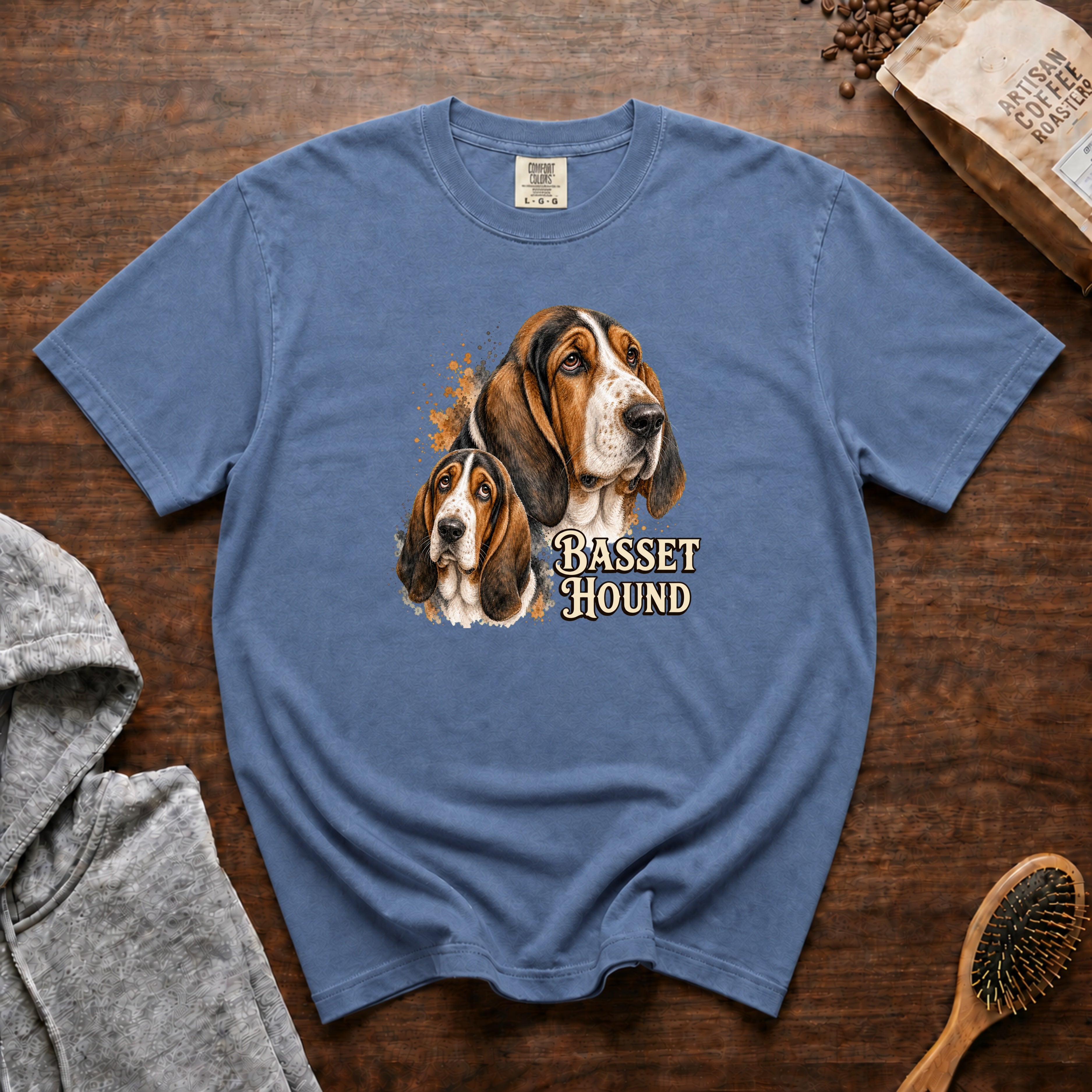 Basset Hound T-Shirt — Blue Jean