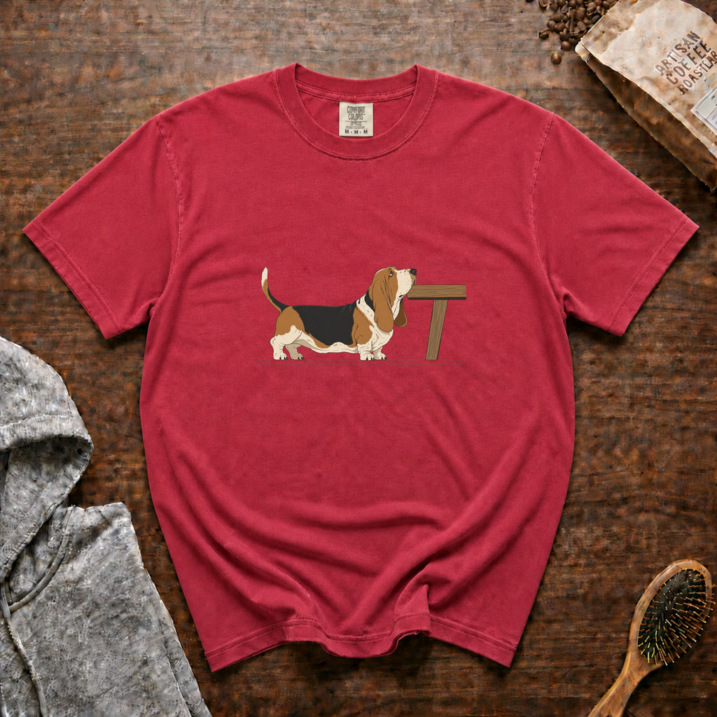 Basset Hound T-Shirt — Crimson