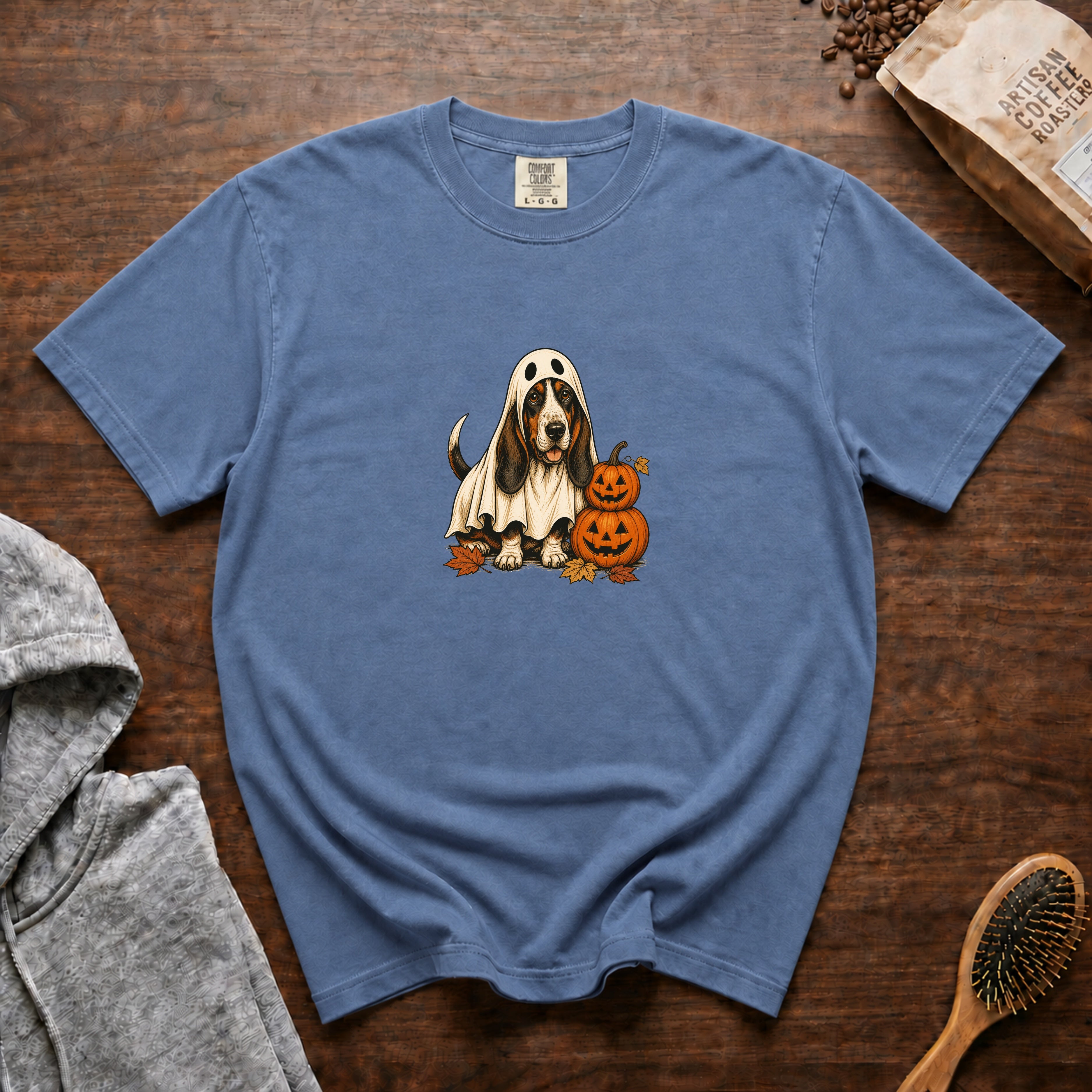 Bassett Hound Halloween T-Shirt — Blue Jean