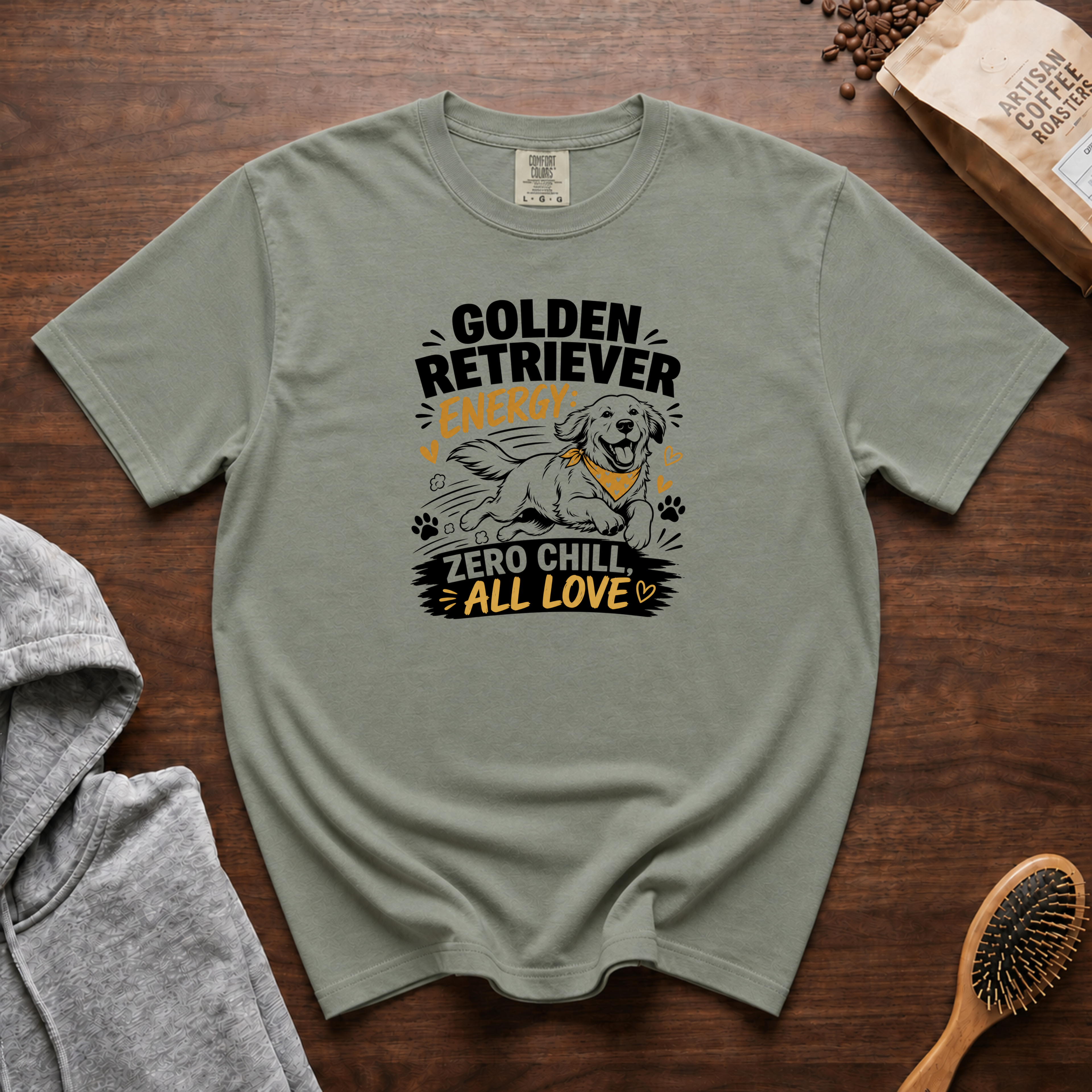 Golden Retriever Energy T-Shirt | Golden Retriever Dog Tee