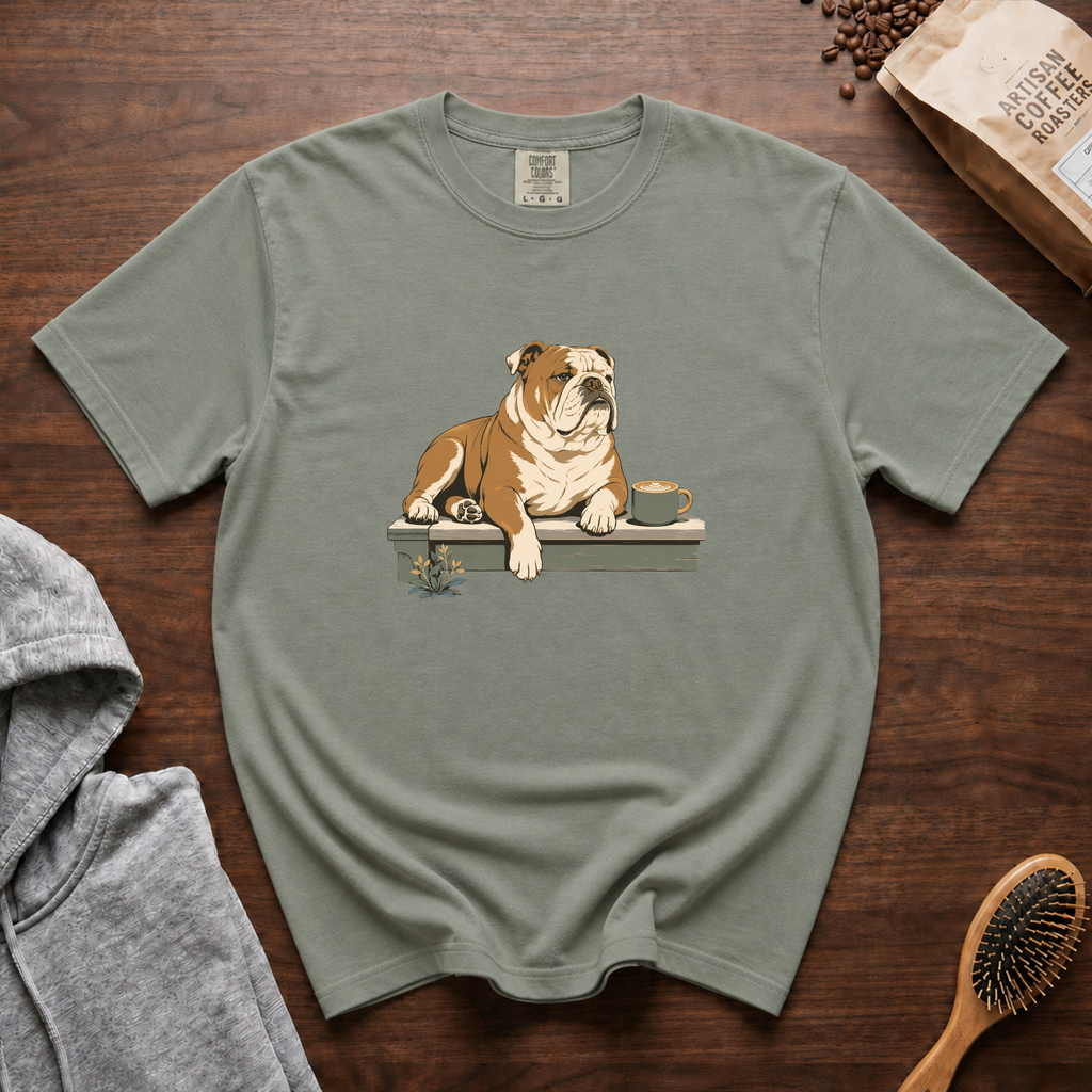 Bulldog Slow Sip House Roast T-Shirt | Bulldog Coffee Tee