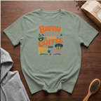 Happy People Drink Coffee and Pet Dogs T-Shirt