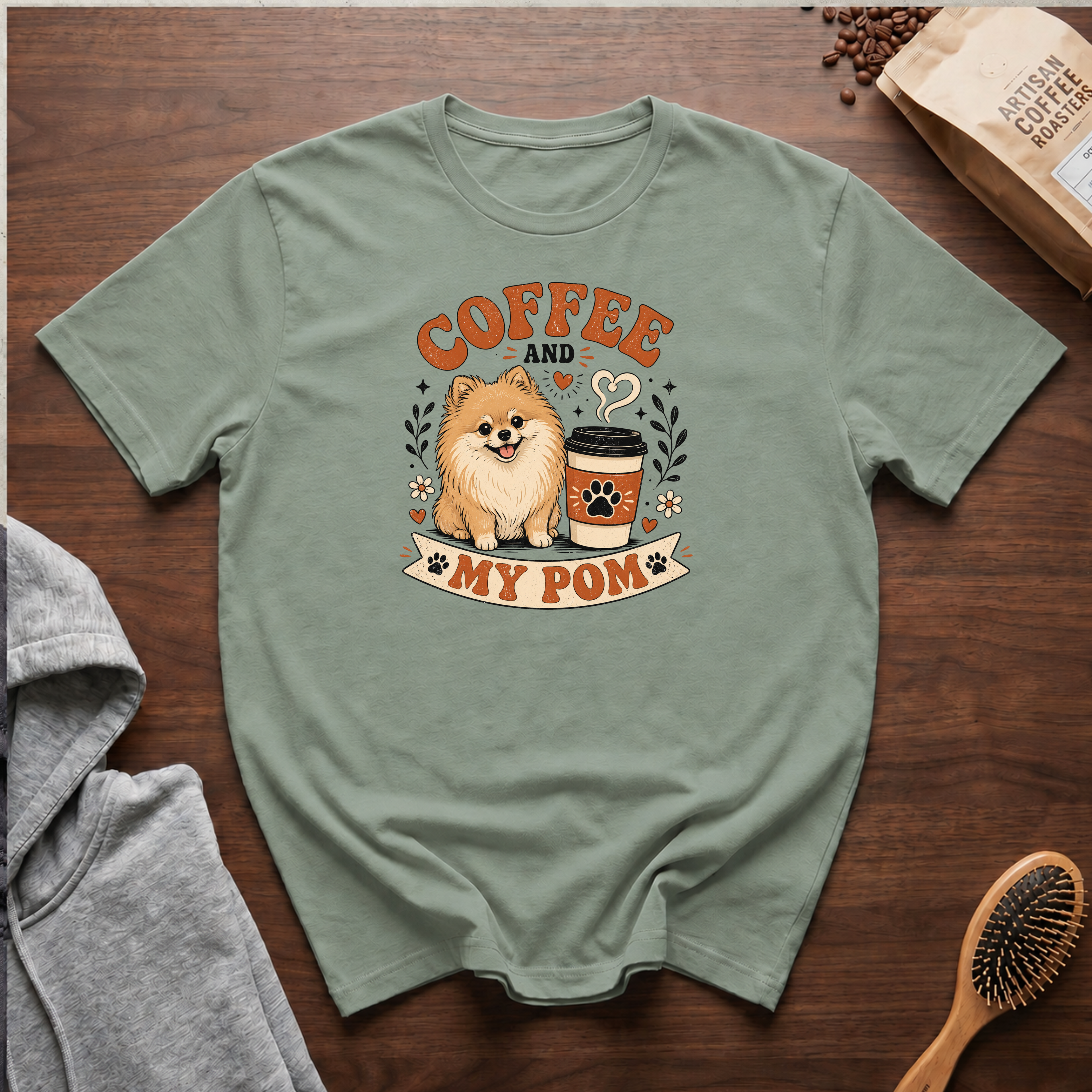 Coffee and My Pom T-Shirt