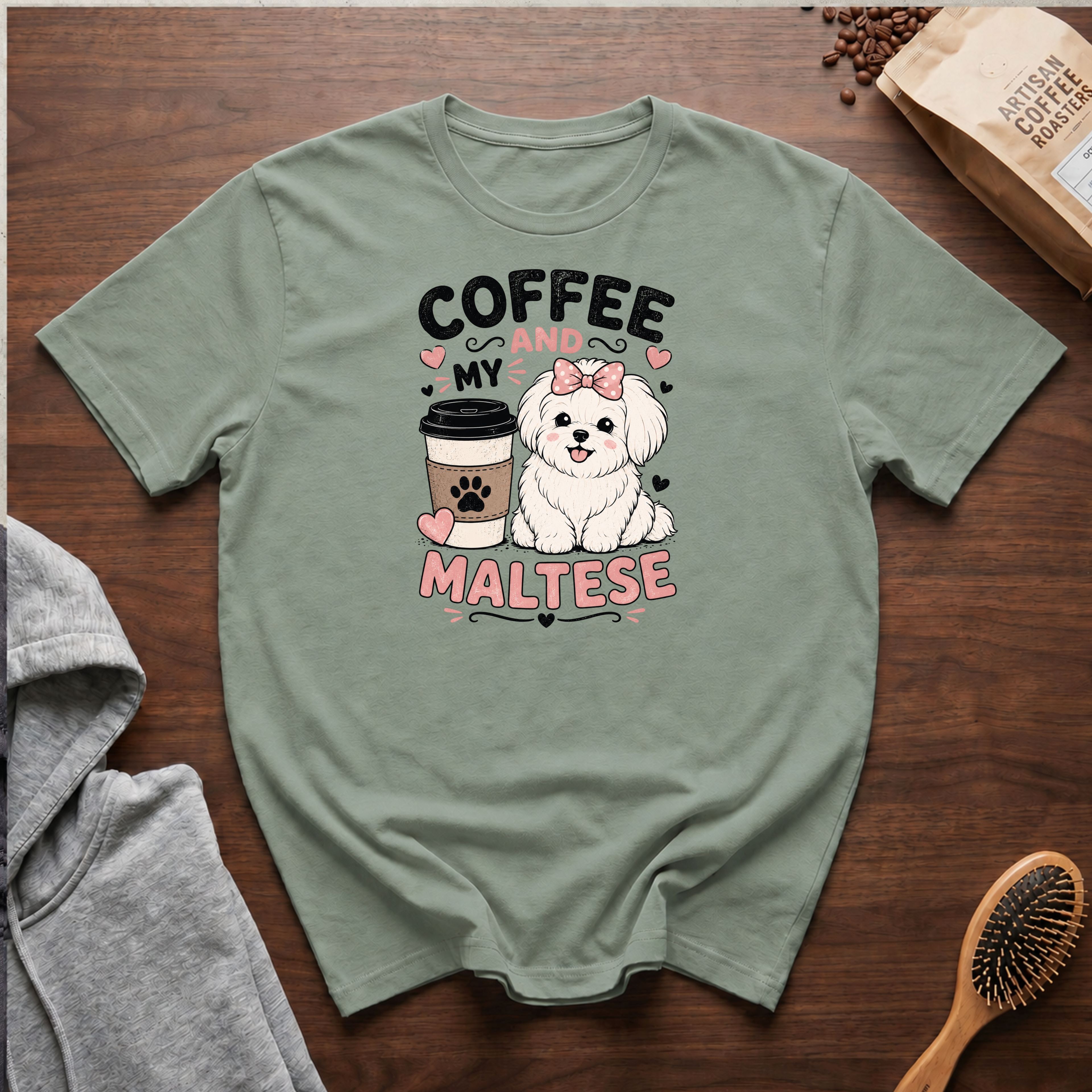 Coffee and My Maltese T-Shirt