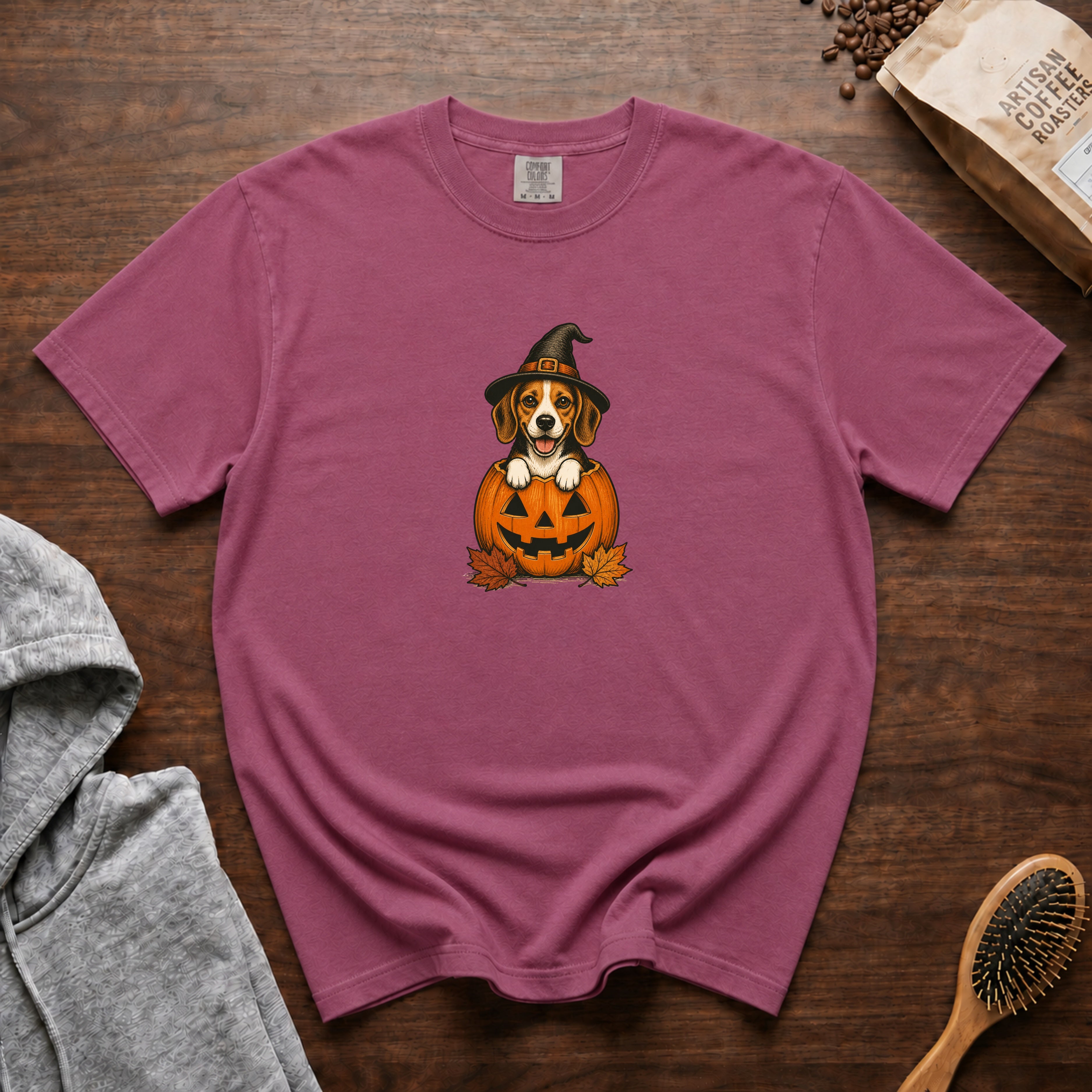 Beagle Halloween T-Shirt — Berry