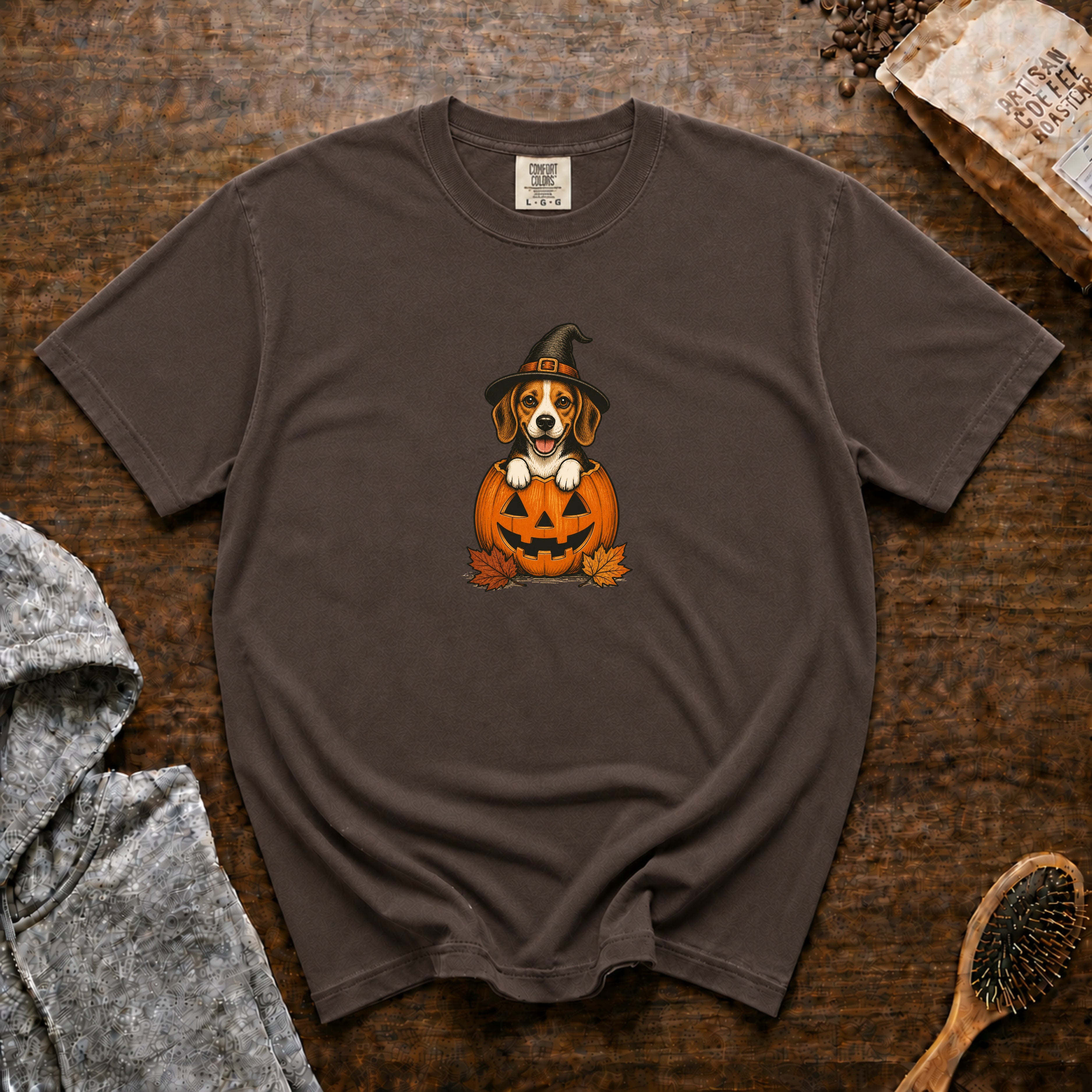 Beagle Halloween T-Shirt — Espresso