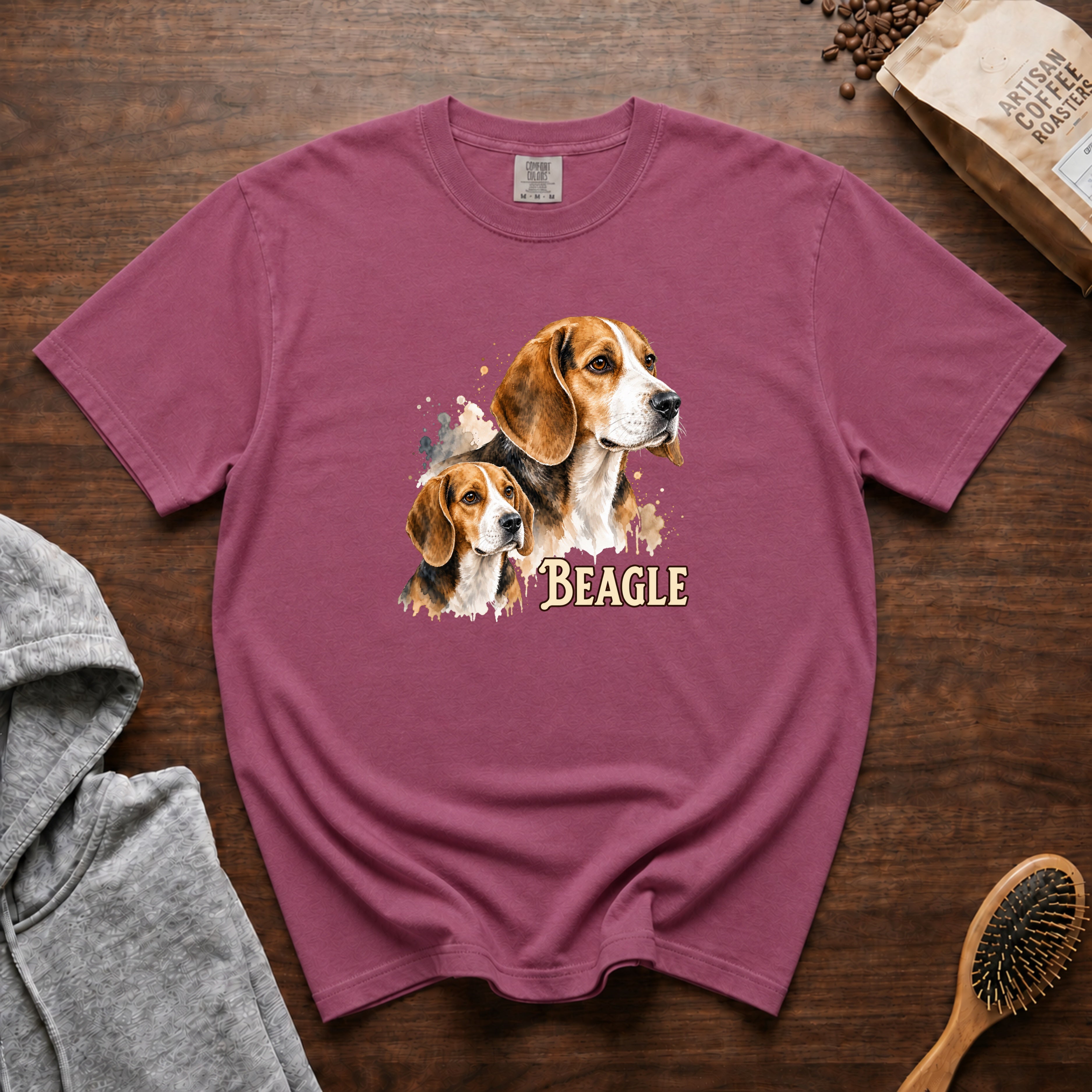 Beagle T-Shirt — Berry