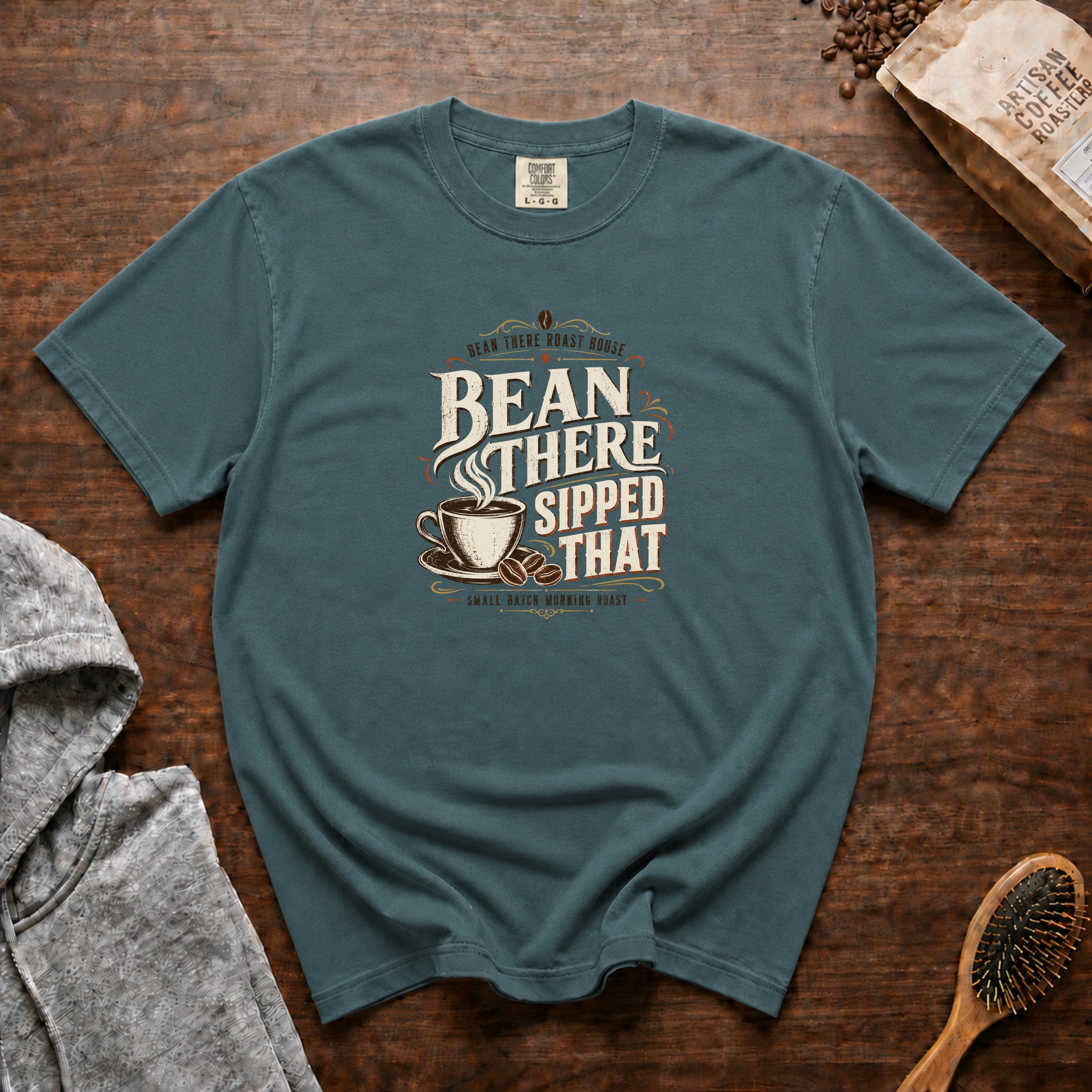 Bean There Sipped That T-Shirt — Blue Spruce