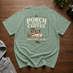 Porch Blend Coffee Snow Washed Oversized Cotton T-Shirt