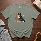 Bernese Mountain Dog Alpine Porch Mocha 1 T-Shirt — Bay