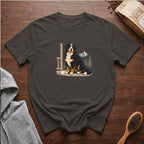 Bernese Mountain Dog Alpine Porch Mocha T-Shirt — Pepper
