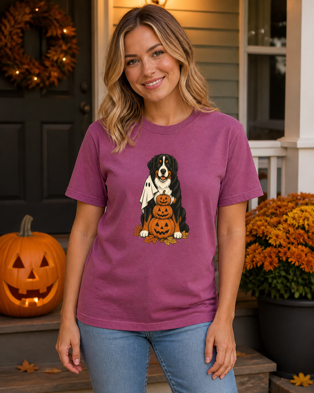 Bernese Mountain Dog Halloween T-Shirt