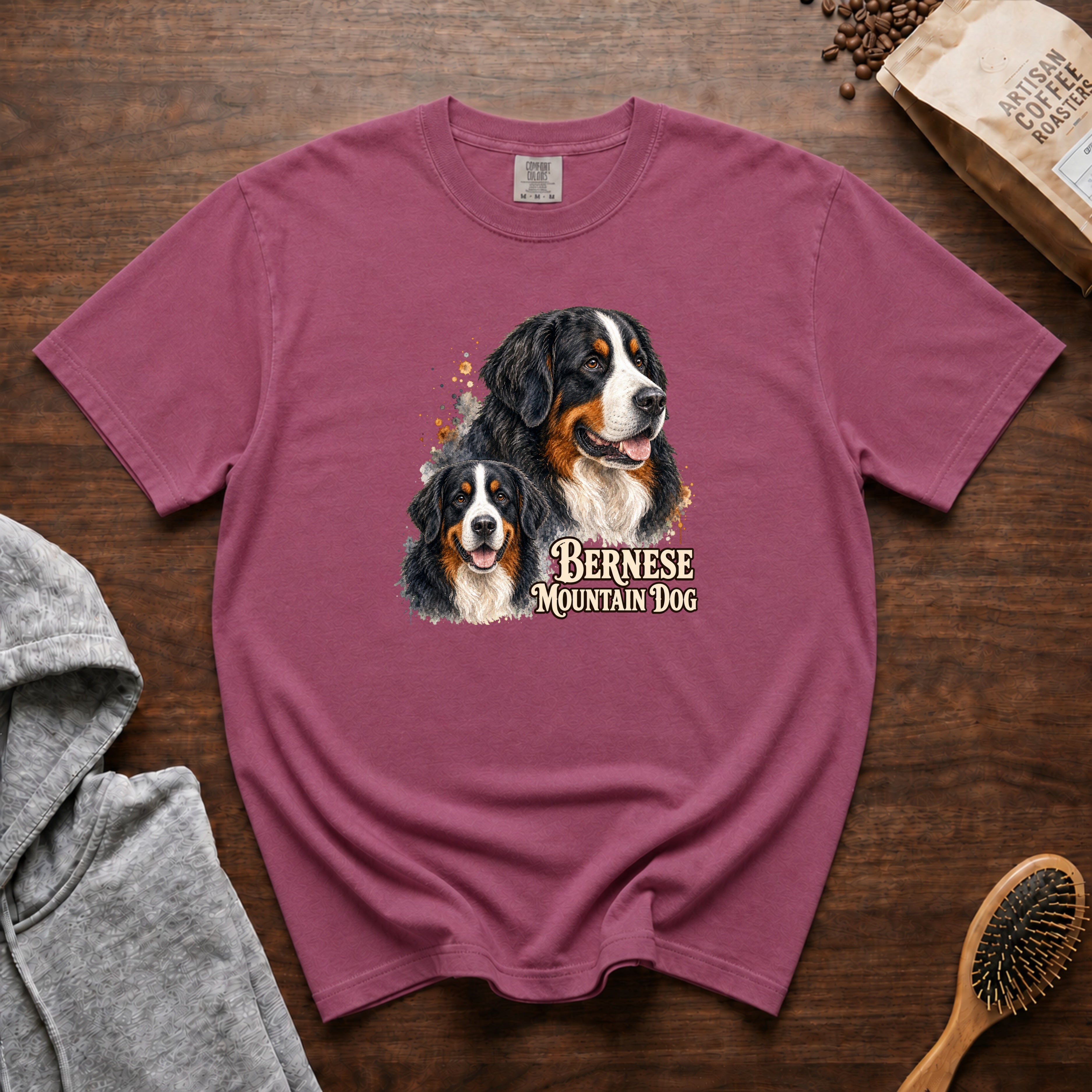 Bernese Mountain Dog T-Shirt — Berry
