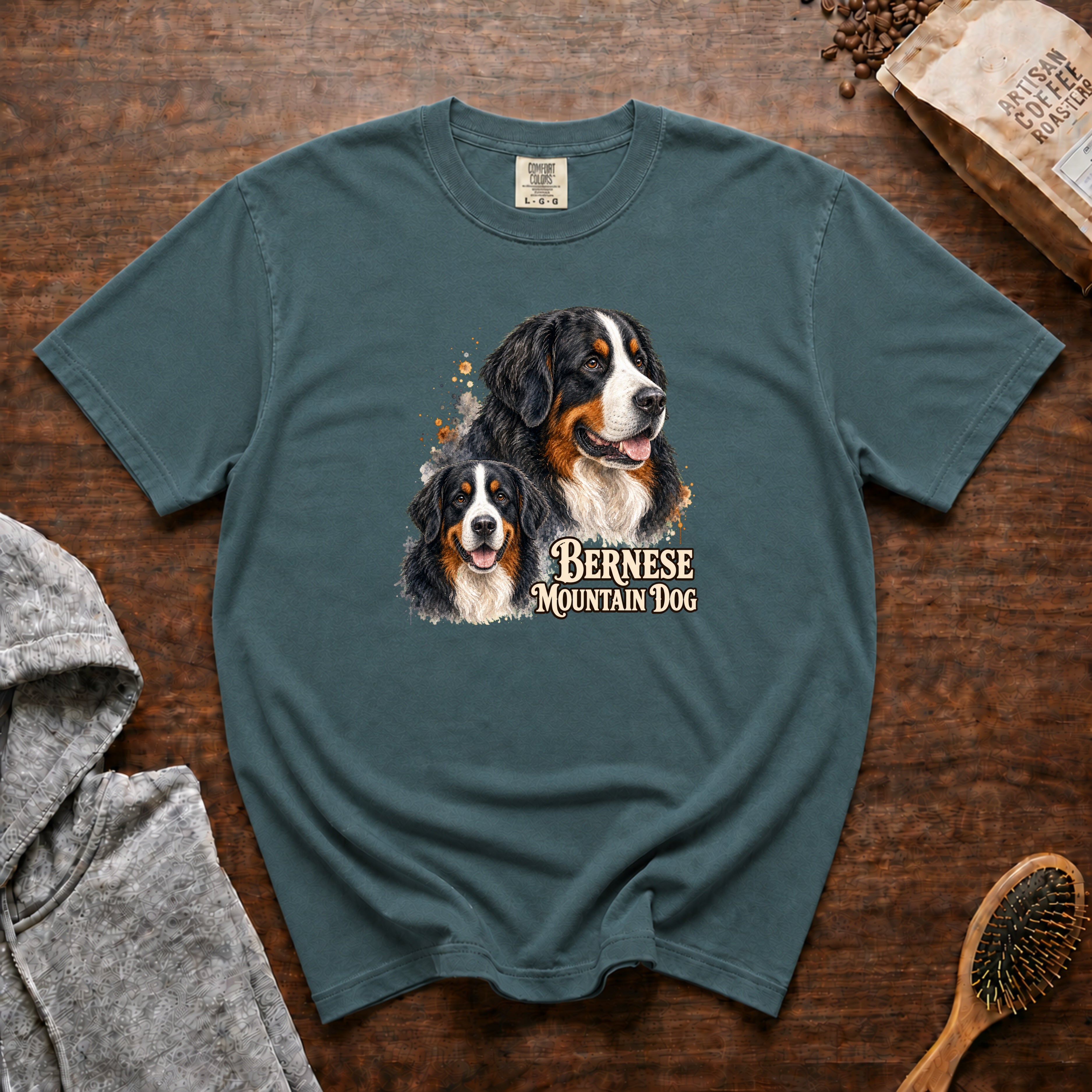 Bernese Mountain Dog T-Shirt — Blue Spruce