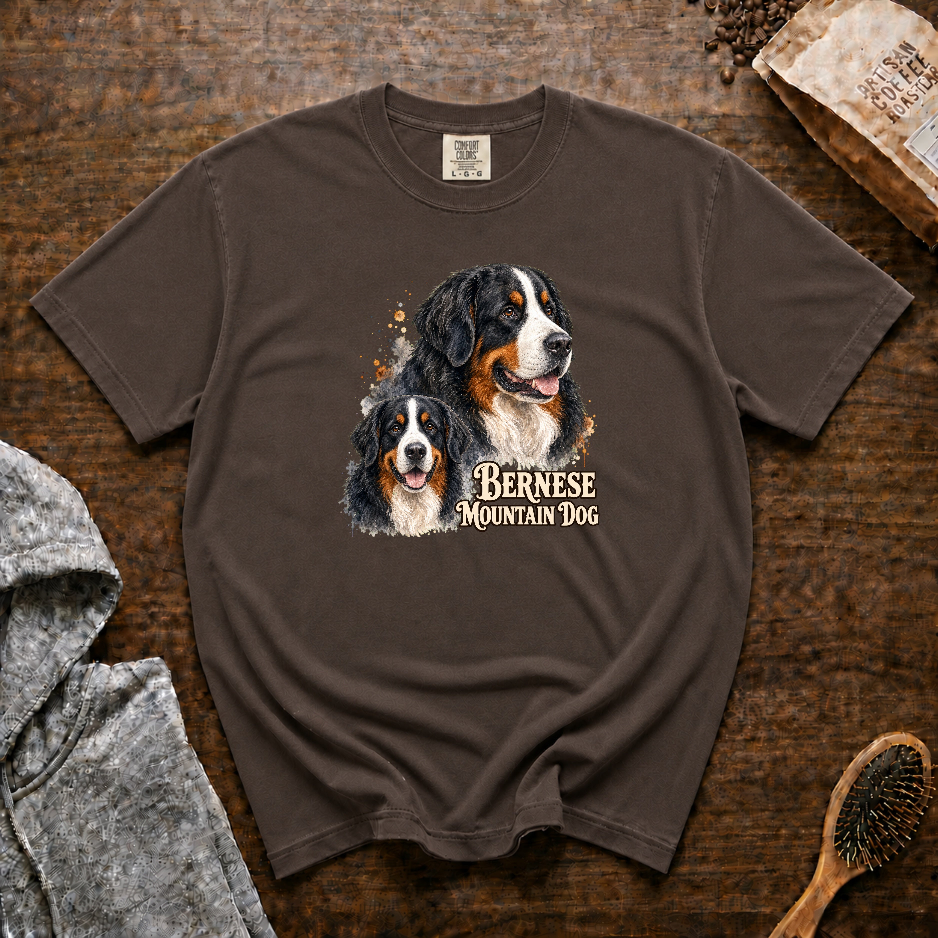 Bernese Mountain Dog T-Shirt — Espresso