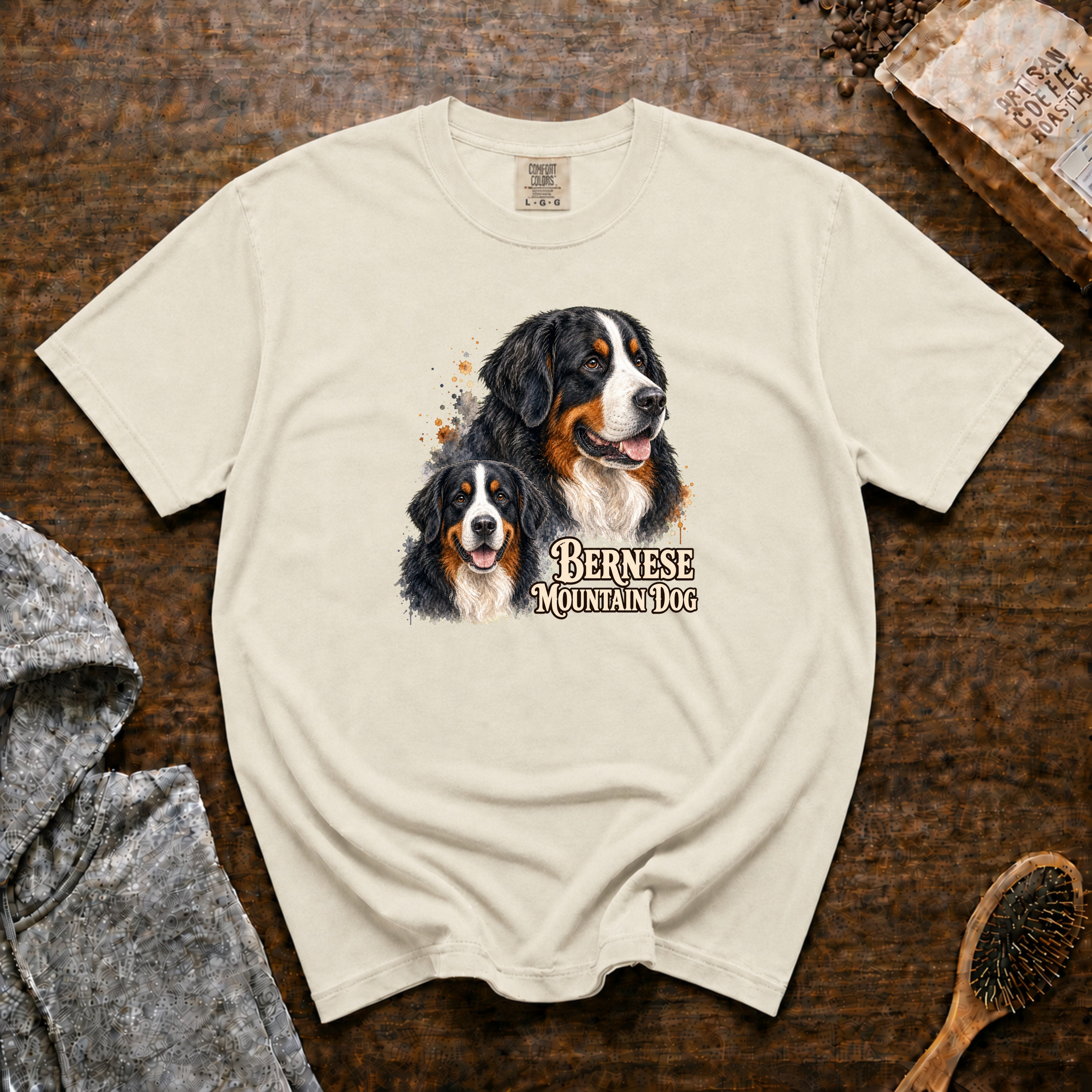Bernese Mountain Dog T-Shirt — Ivory