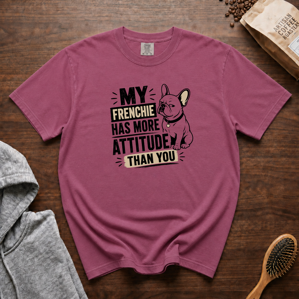 My Frenchie Has More Attitude Than You T-Shirt | Funny Frenchie Tee
