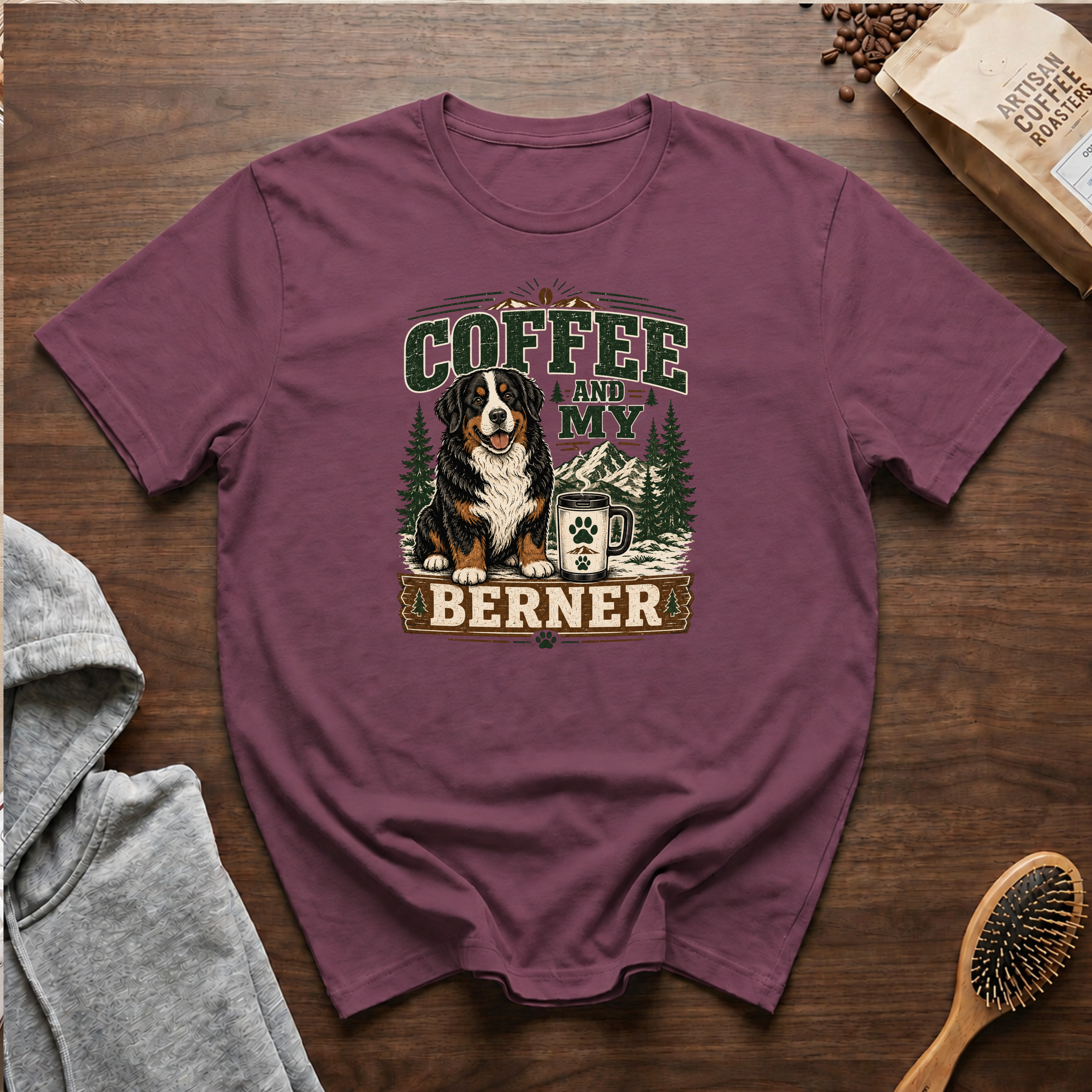 Coffee and My Berner T-Shirt