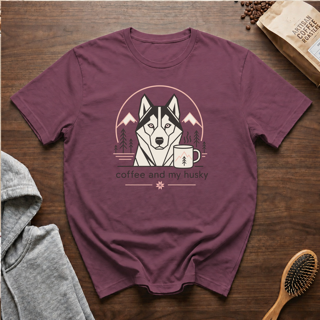 Coffee and My Husky T-Shirt