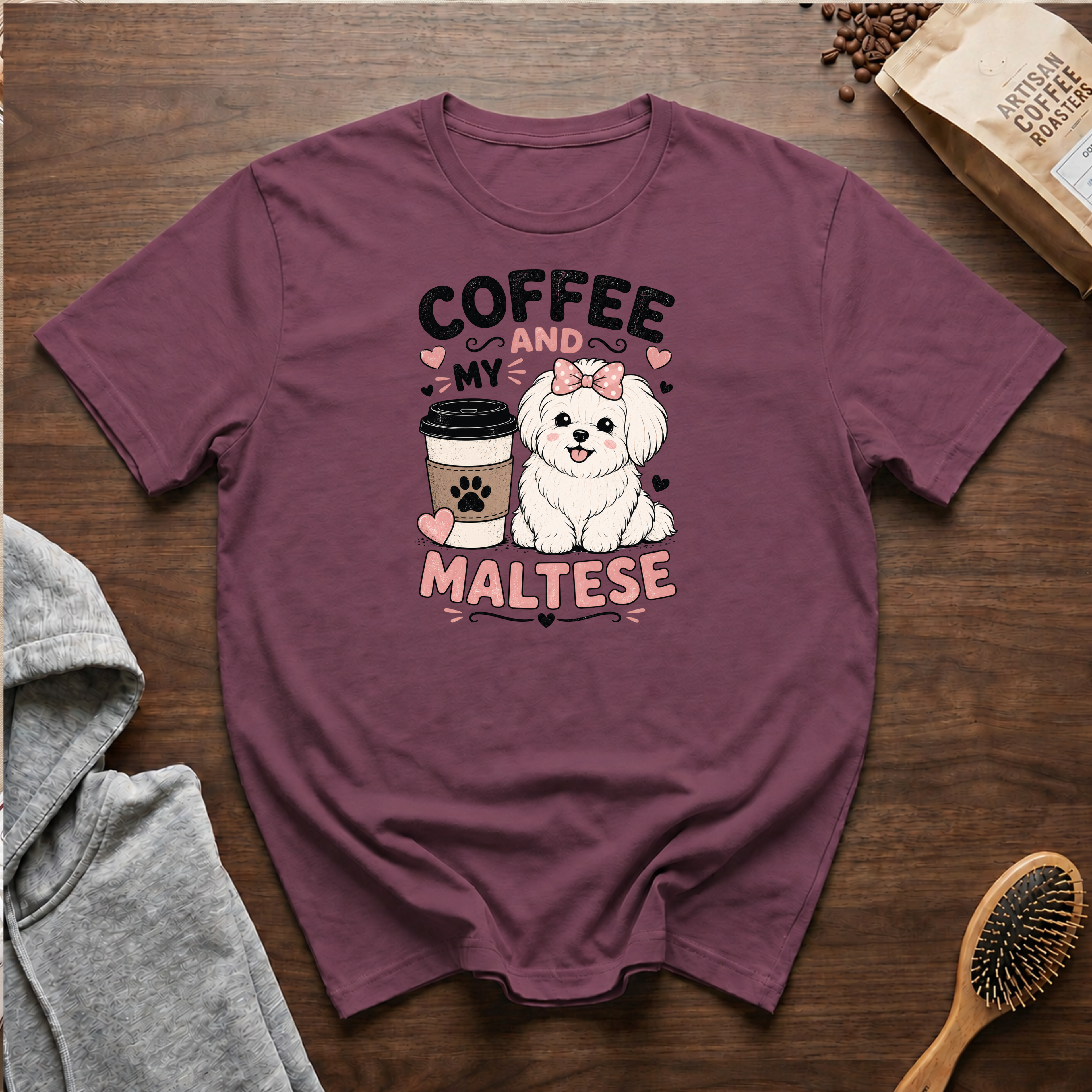 Coffee and My Maltese T-Shirt