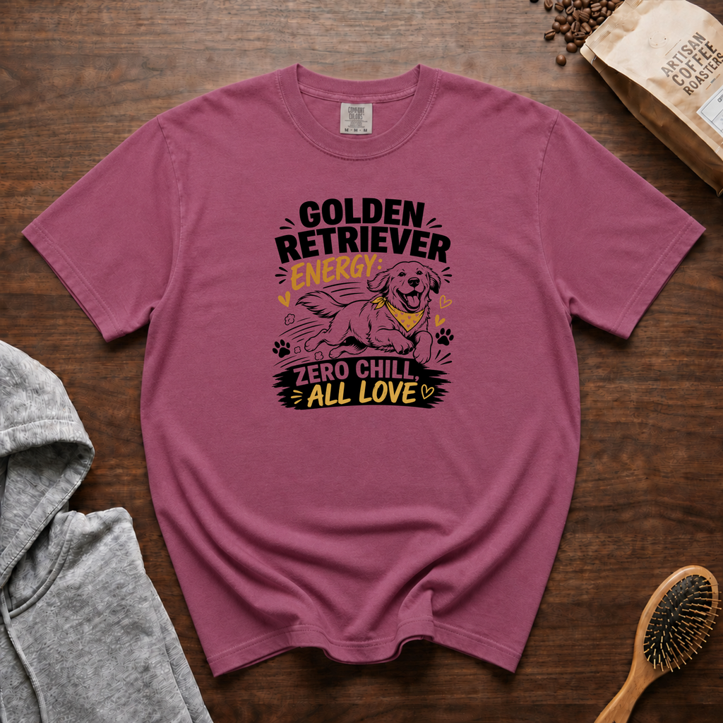 Golden Retriever Energy T-Shirt | Golden Retriever Dog Tee