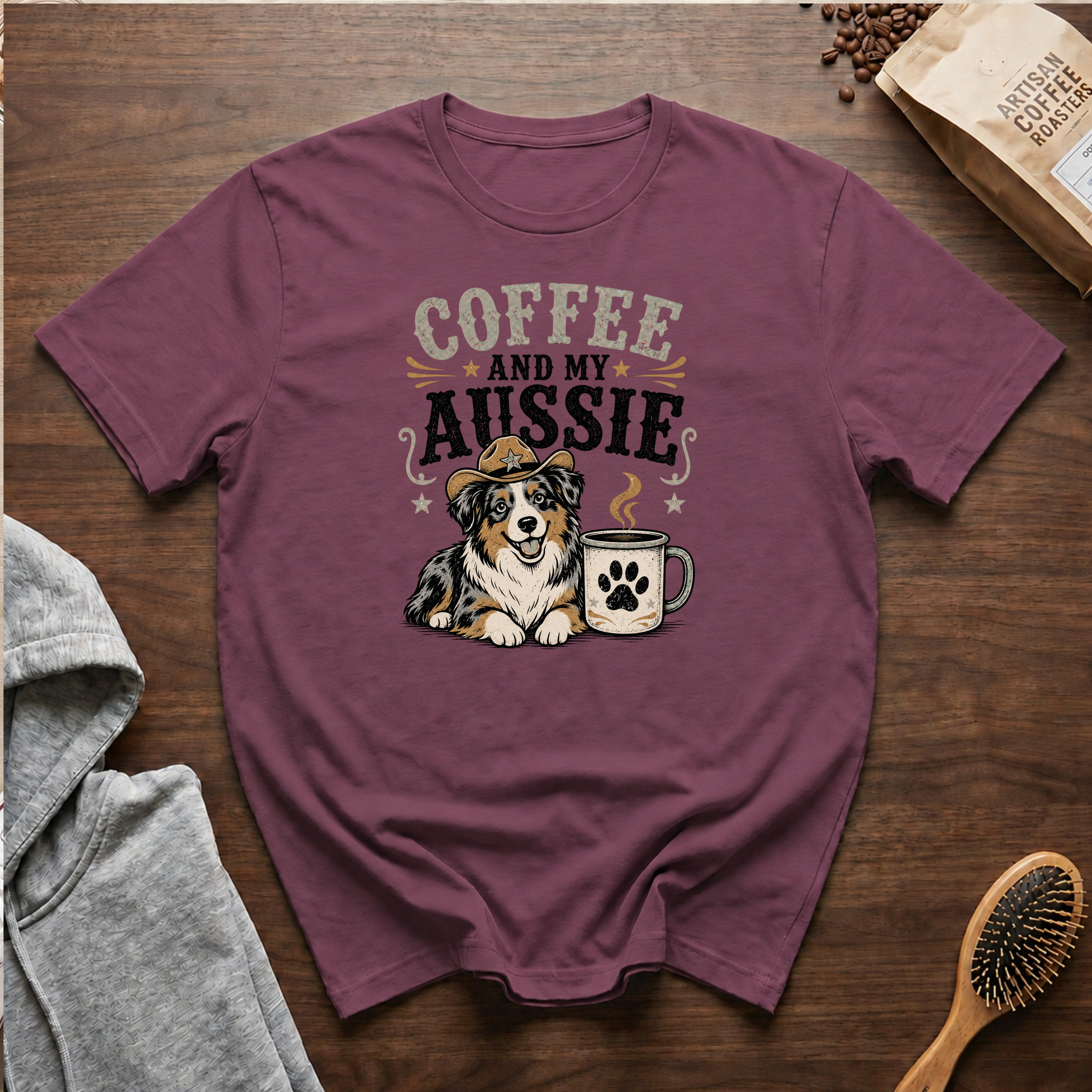 Coffee and My Aussie T-Shirt