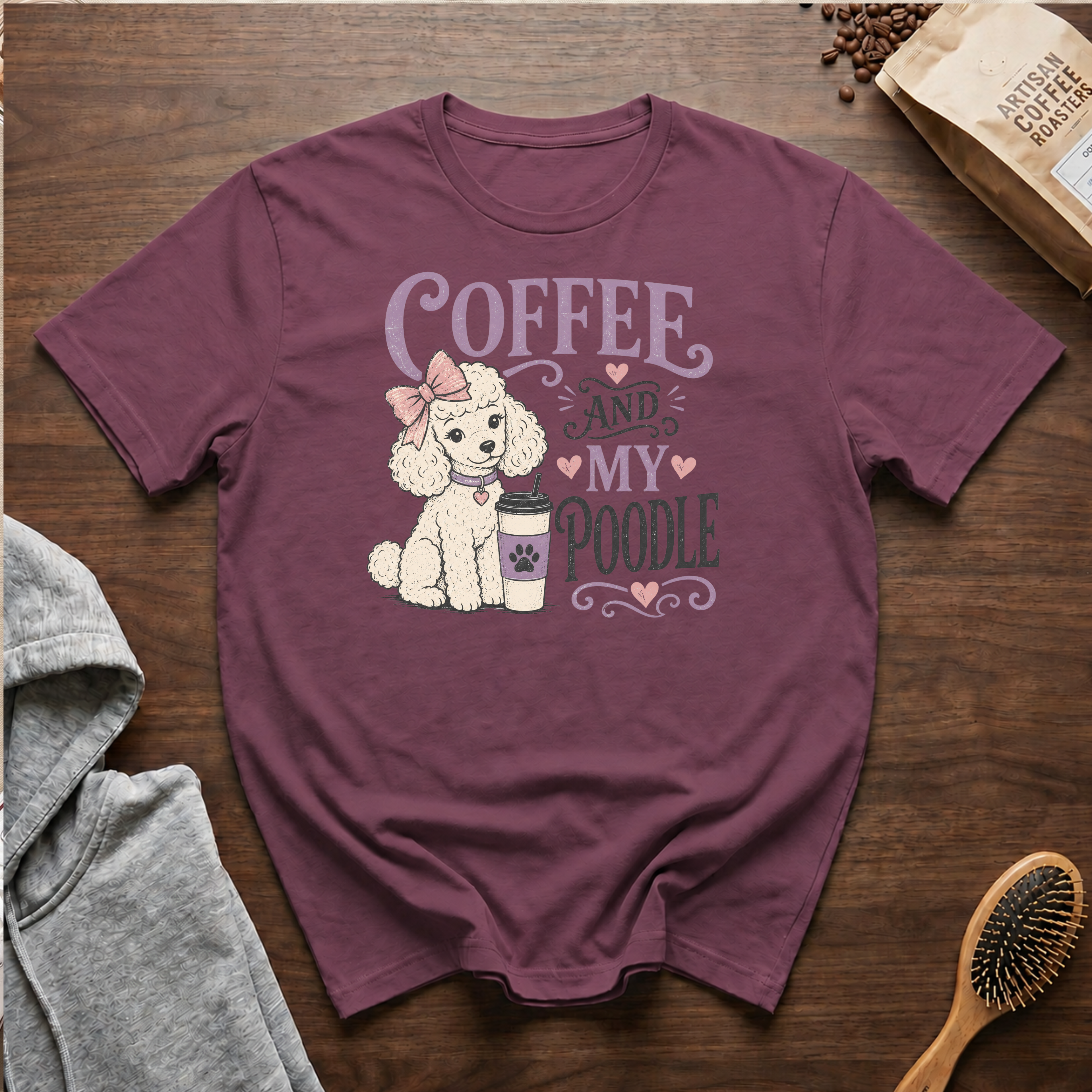 Coffee and My Poodle T-Shirt