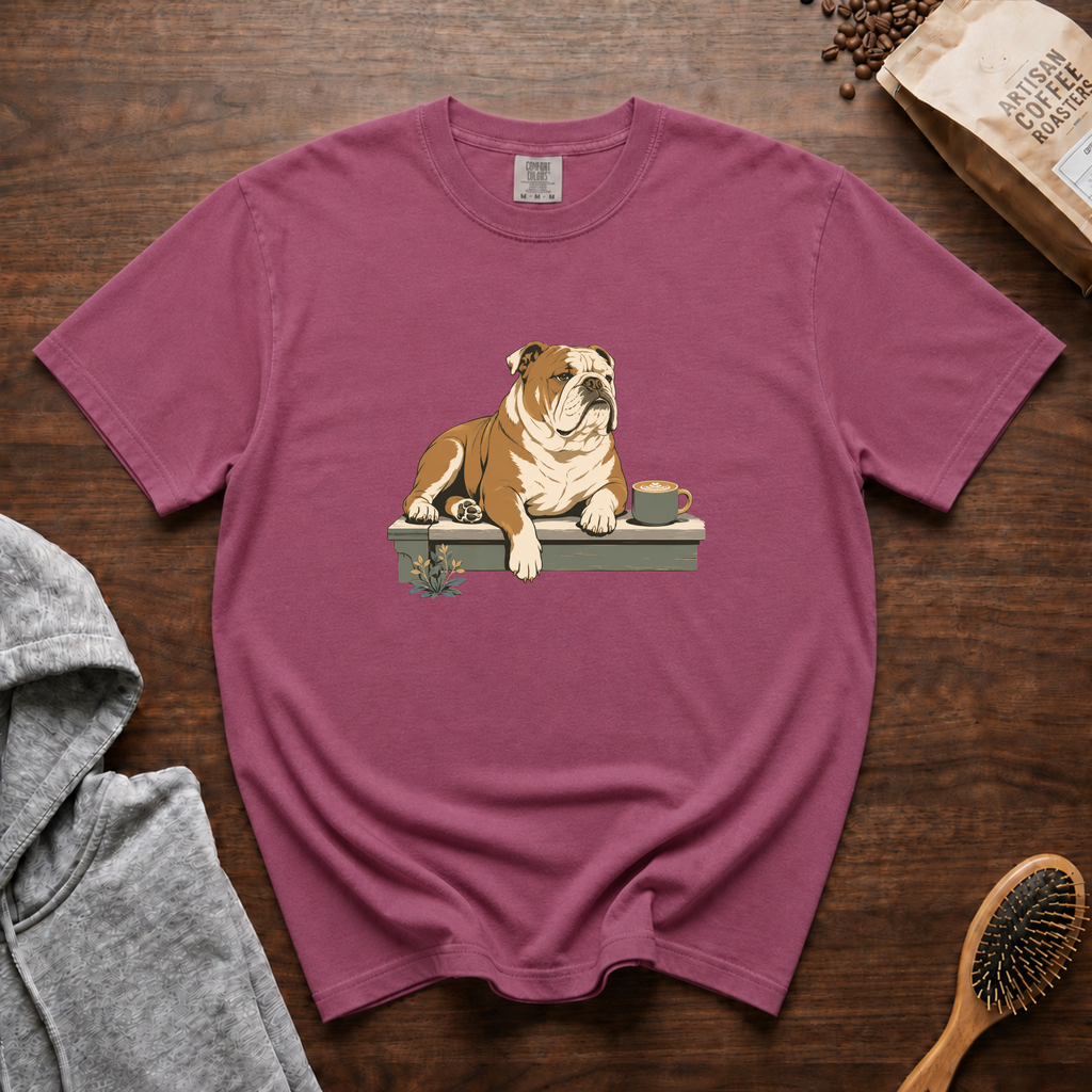 Bulldog Slow Sip House Roast T-Shirt | Bulldog Coffee Tee